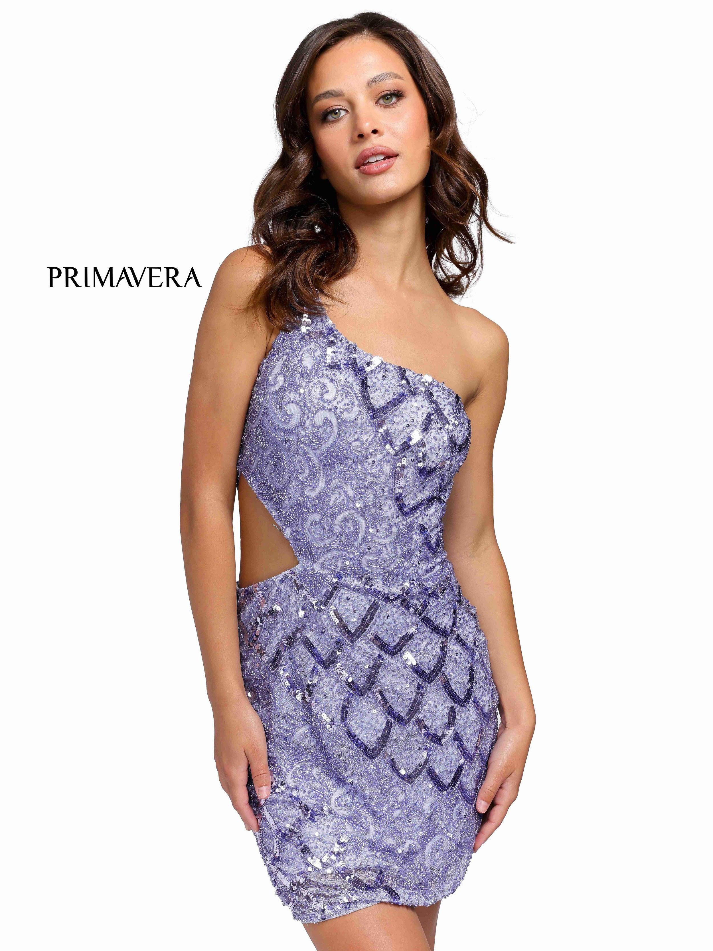 Primavera Couture One Shoulder Short Dress 3504