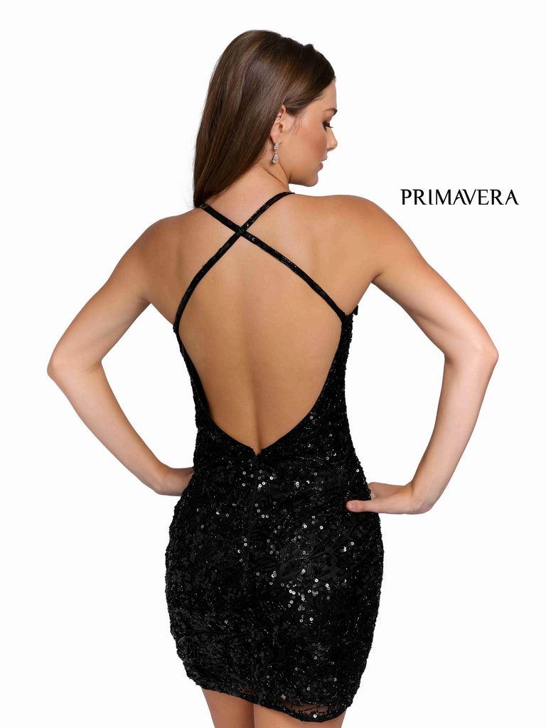 Primavera Couture Short Prom Fitted Dress 3832