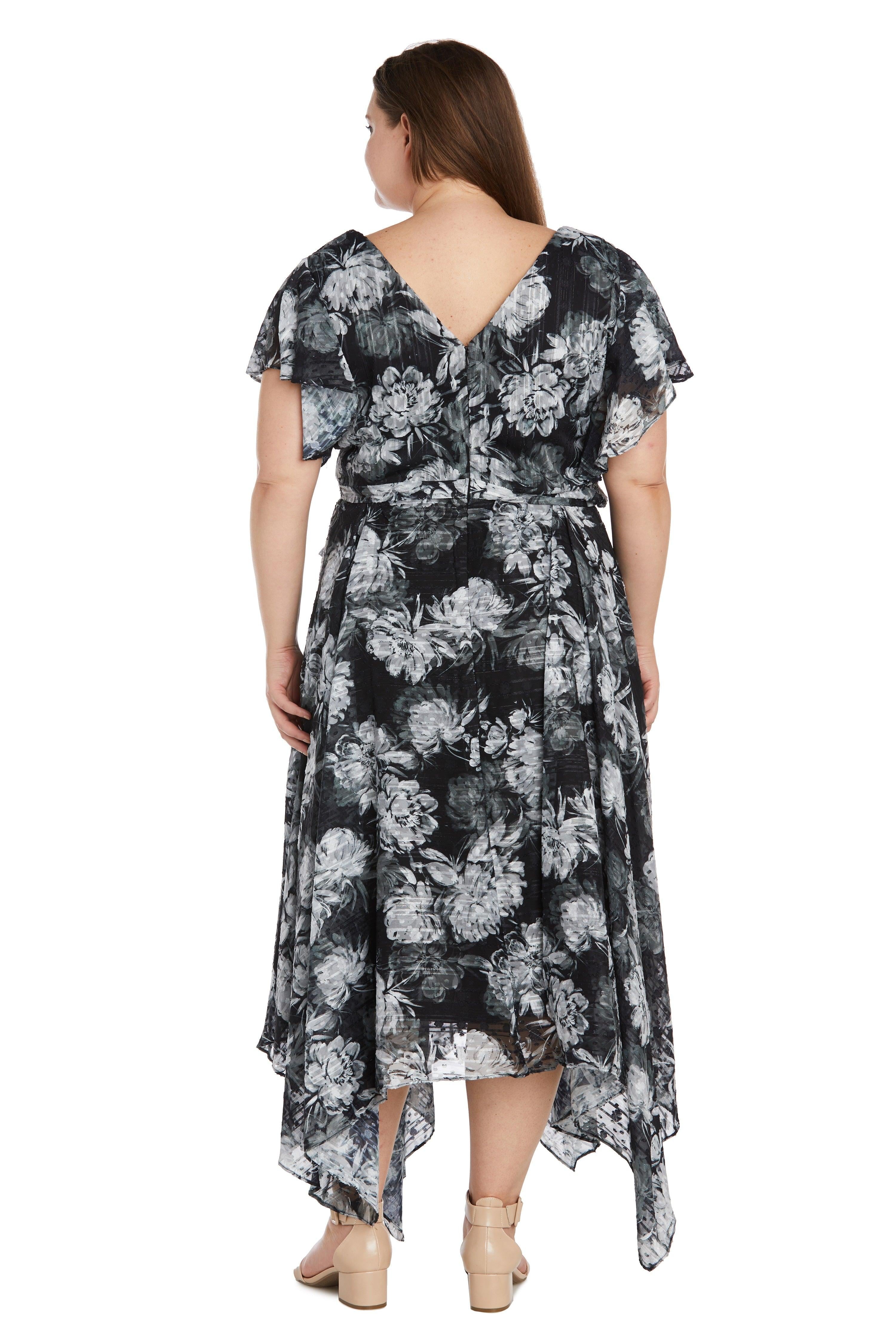 Nightway High Low Plus Size Floral Dress 22163W