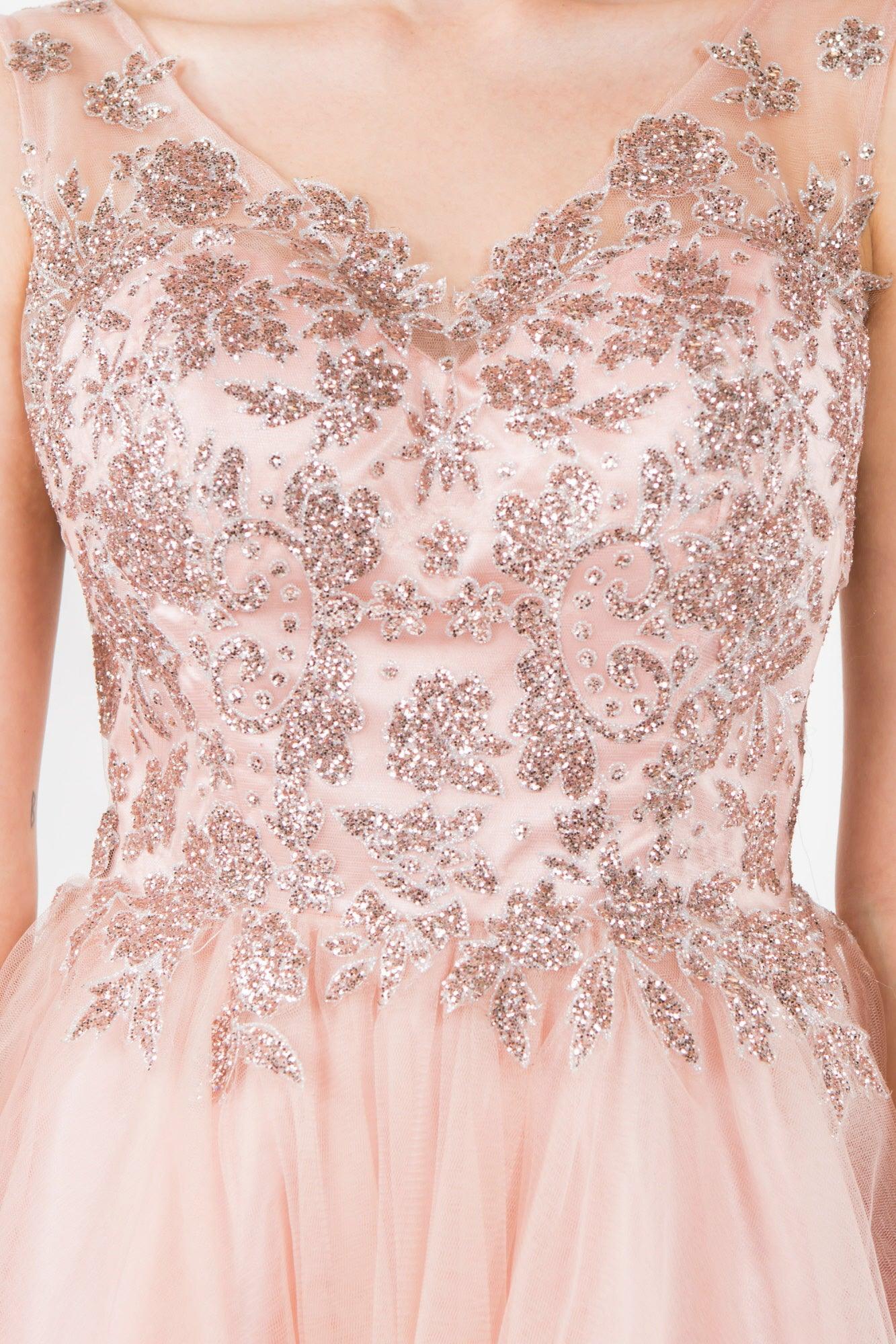 Glitter A Line Short Homecoming Dress