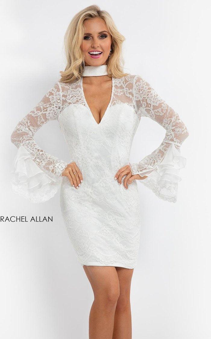 Rachel Allan Short Homecoming Lace Dress L1193