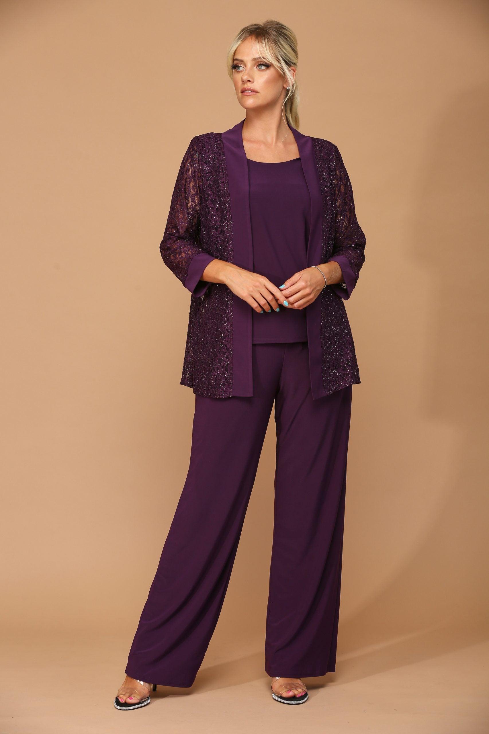 Long Formal Mother of the Bride Jacket Pant Suit Sale