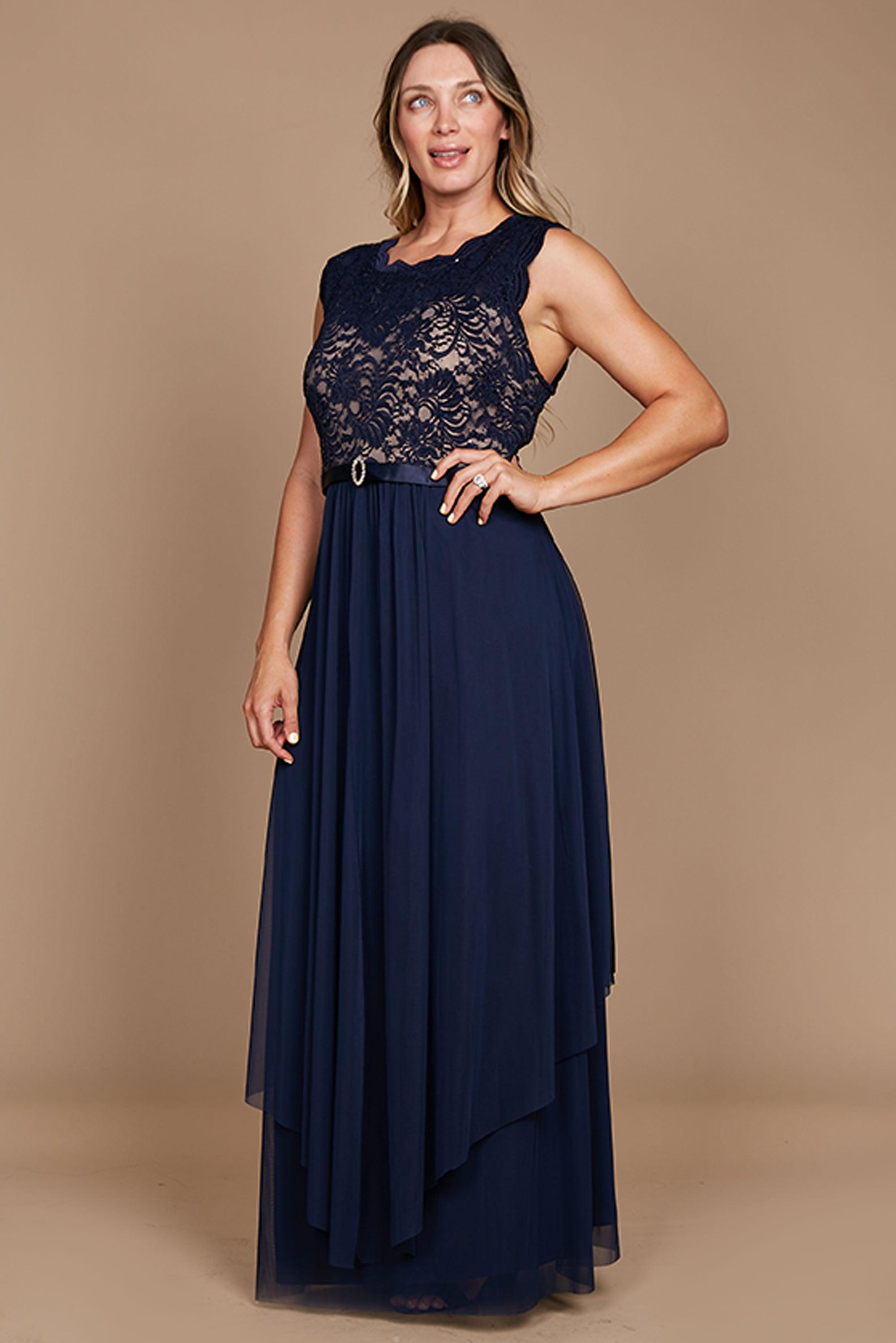 R&M Richards 9406 Long Mother Of The Bride Dress