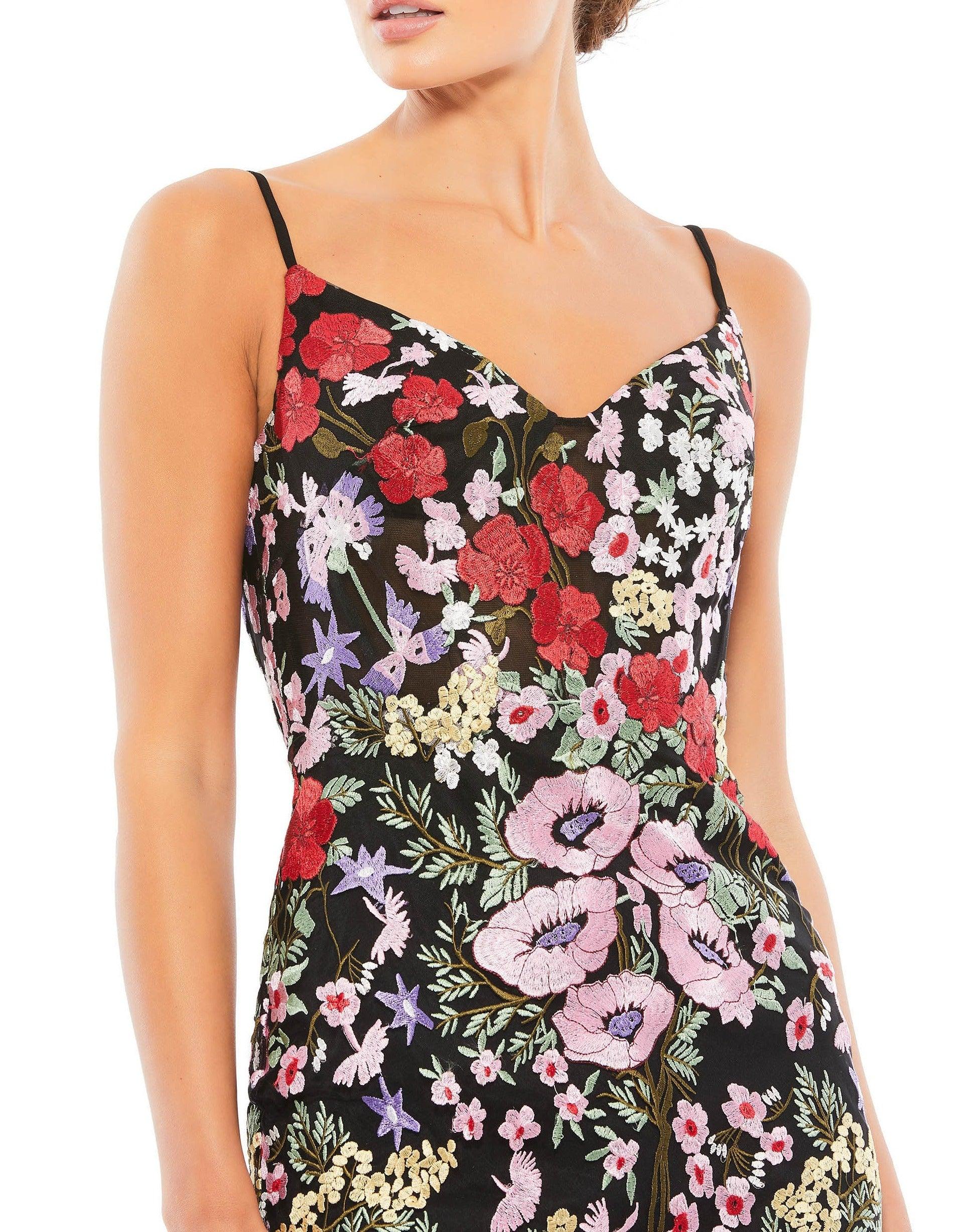 Mac Duggal 67459 Short Floral Print Cocktail Dress