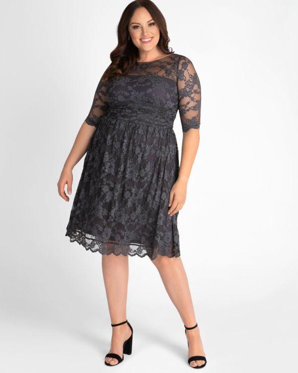 Kiyonna Formal Short Lace Dress