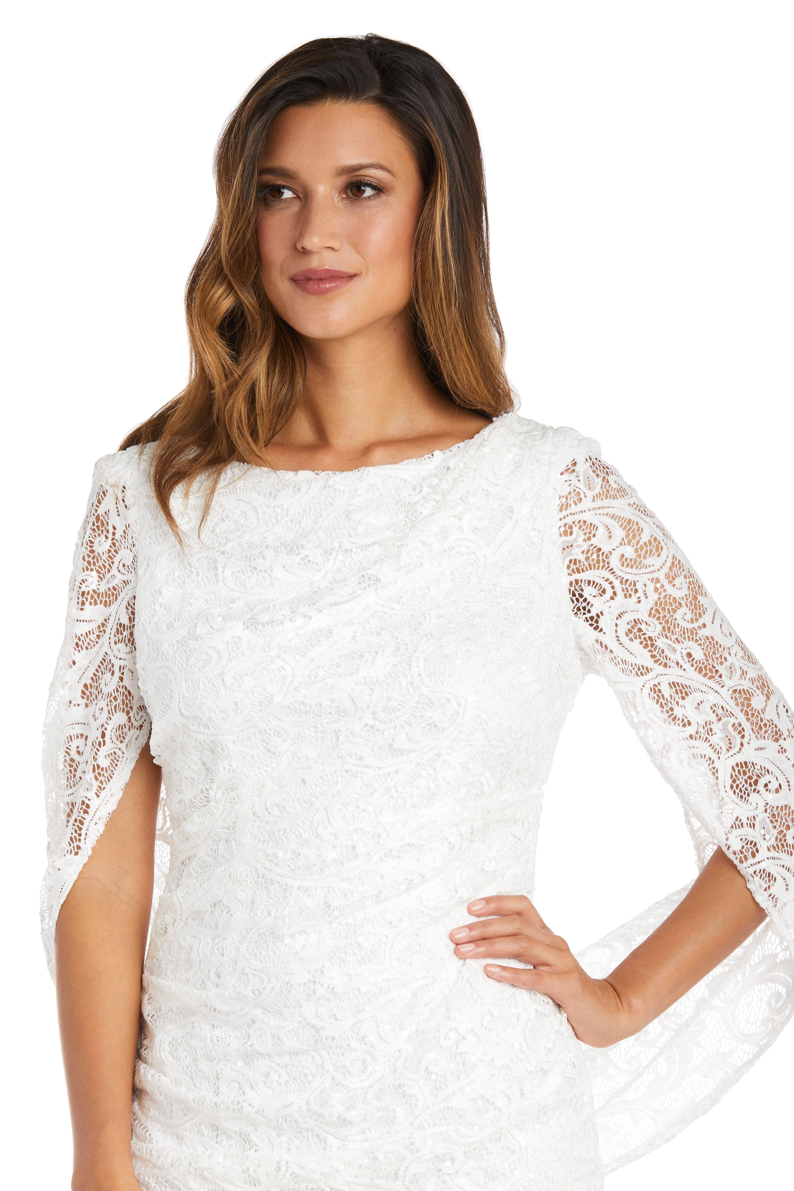 R&M Richards 9501 Short Cocktail Lace Dress