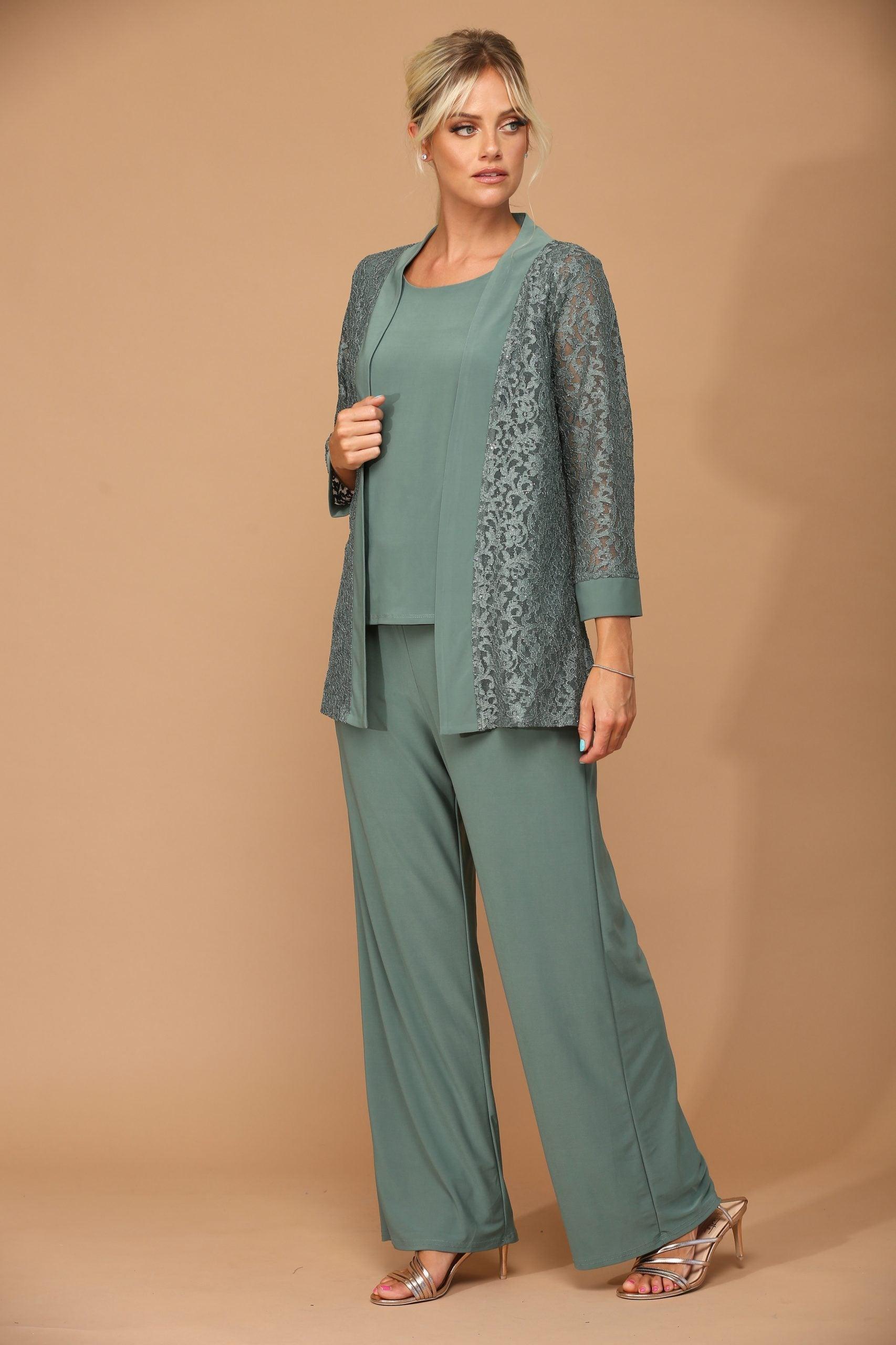 Long Formal Mother of the Bride Jacket Pant Suit Sale
