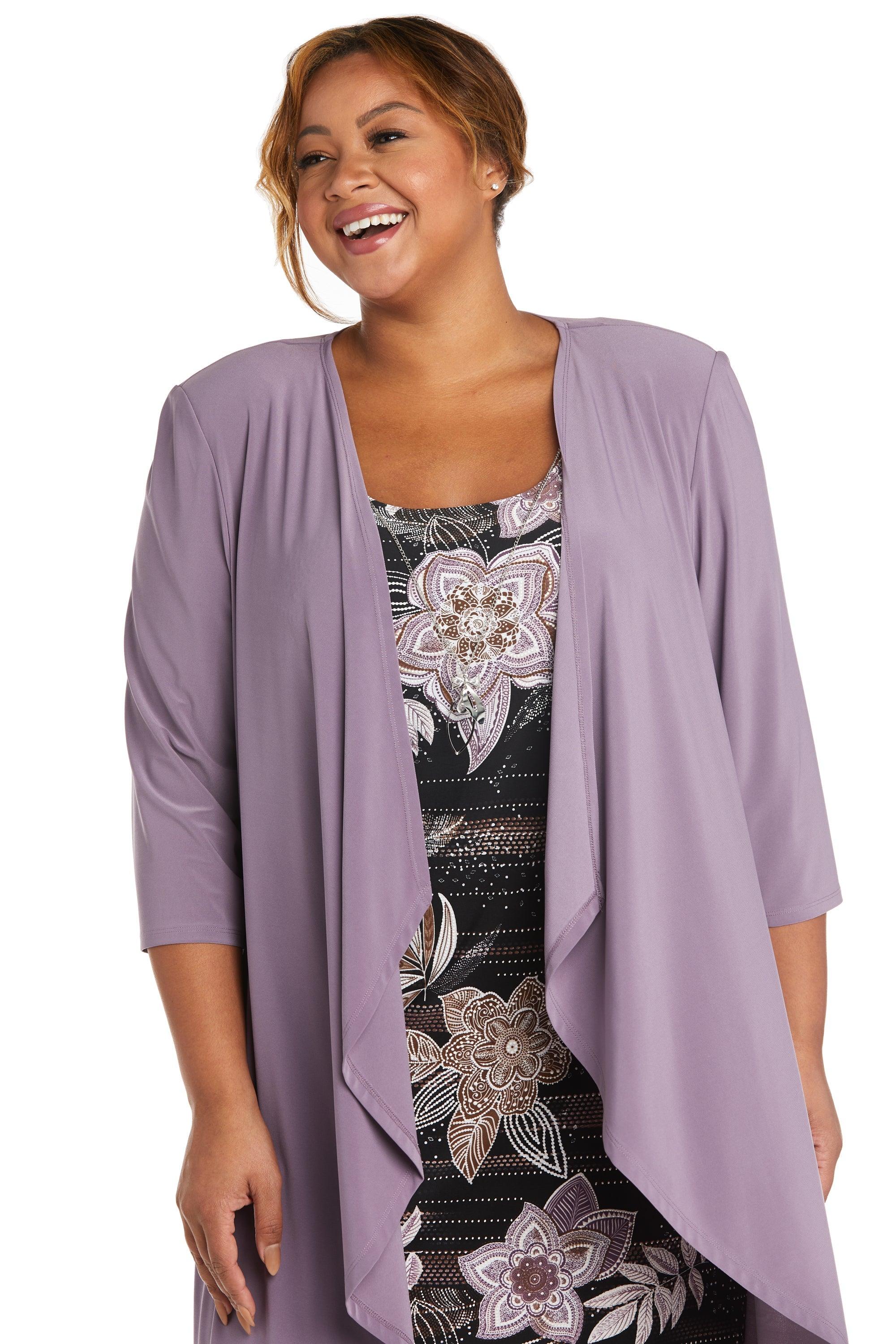 R&M Richards 7897W Short Cocktail Print Jacket Dress