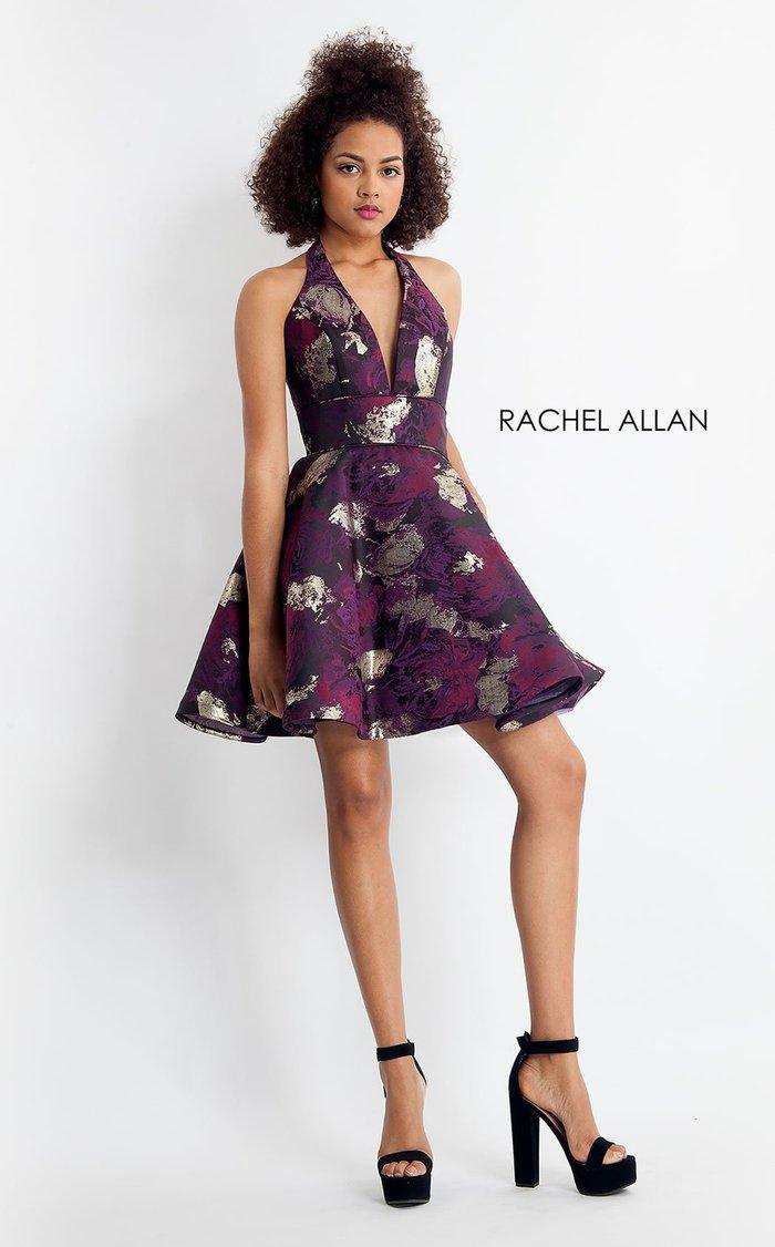Rachel Allan Short Halter Homecoming Dress 4695