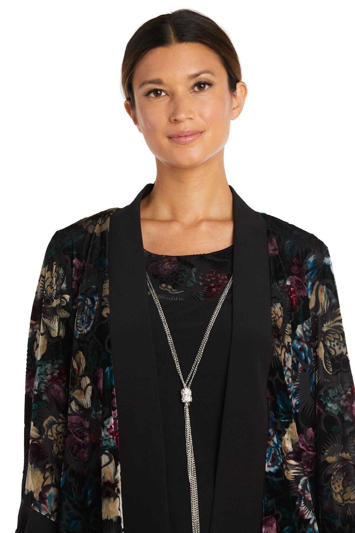 R&M Richards 7584P Short Floral Petite Jacket Dress