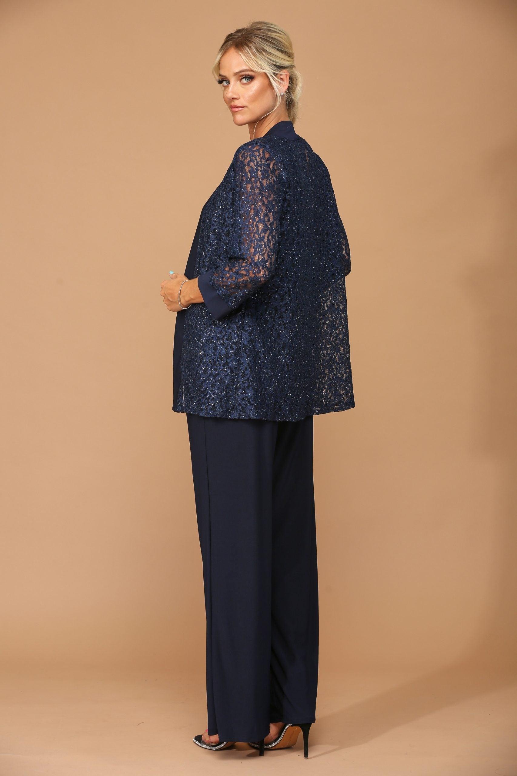 Long Formal Mother of the Bride Jacket Pant Suit Sale
