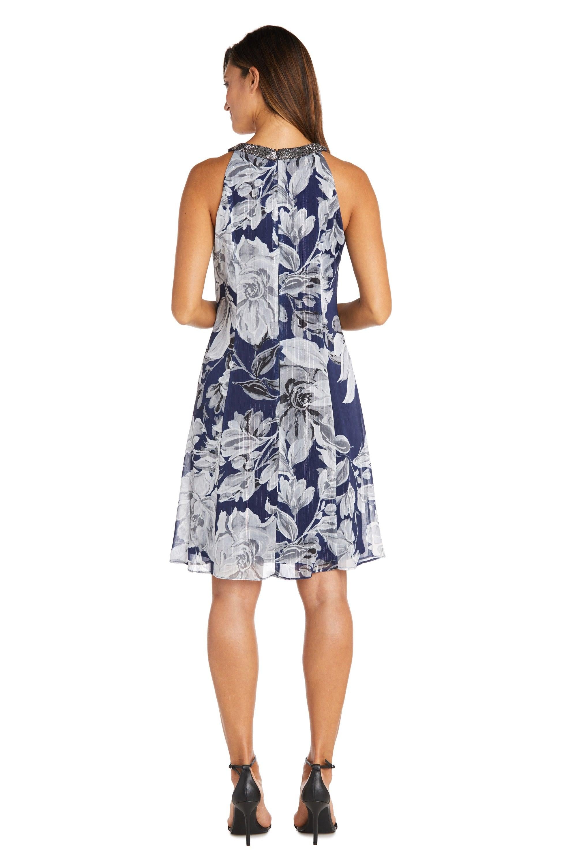 R&M Richards 9359 Short Cocktail Chiffon Dress