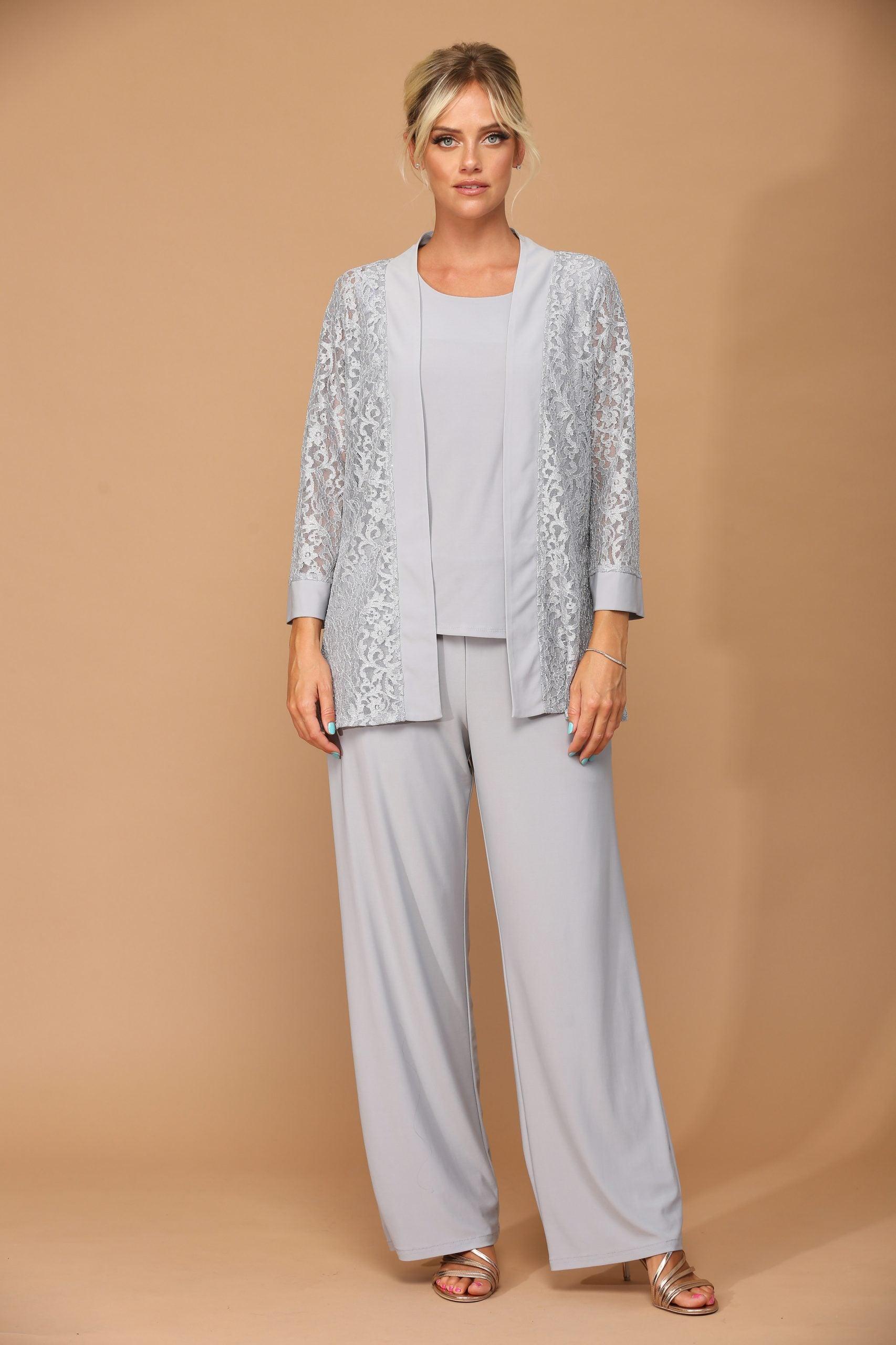 Long Formal Mother of the Bride Jacket Pant Suit Sale