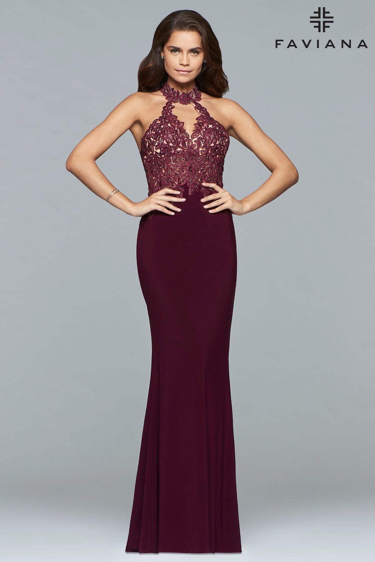 Faviana Sleeveless Long Formal Gown Sale