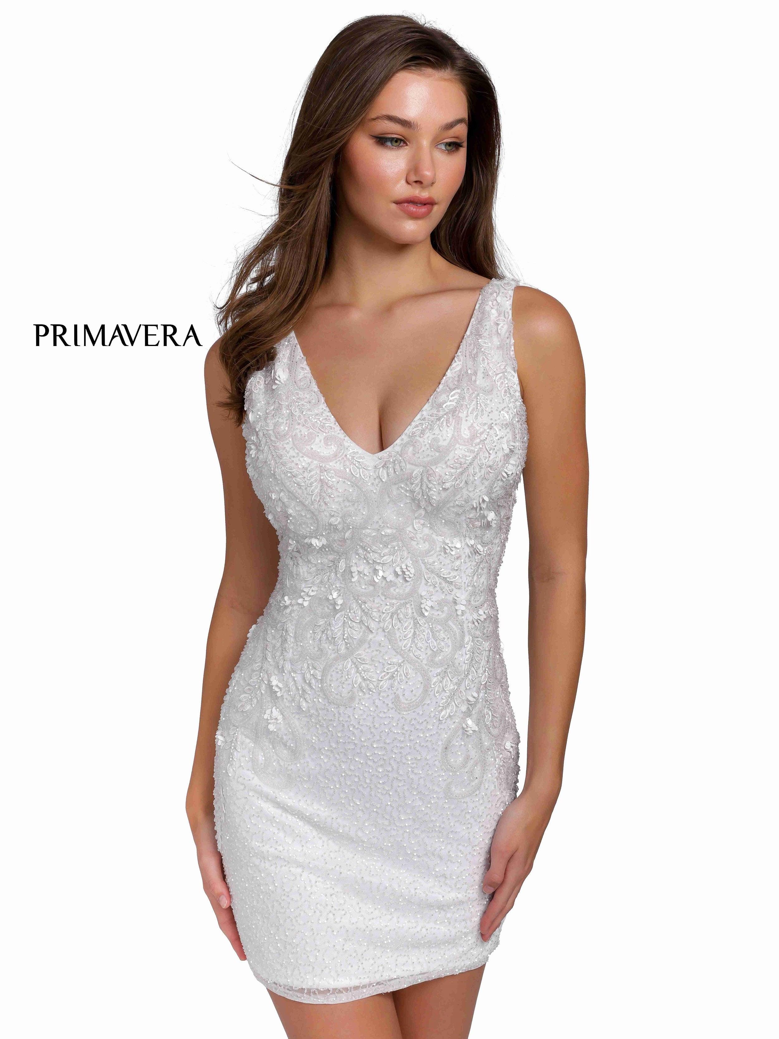 Primavera Couture Prom Short Fitted Dress 3807
