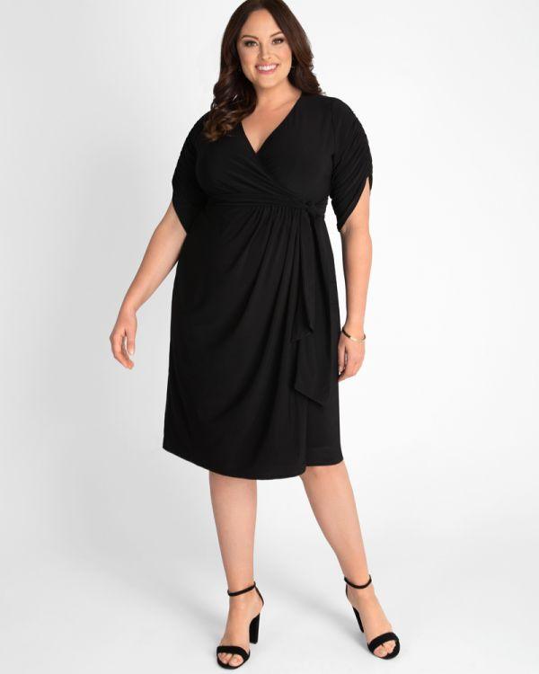 Kiyonna Short Formal Wrap Dress