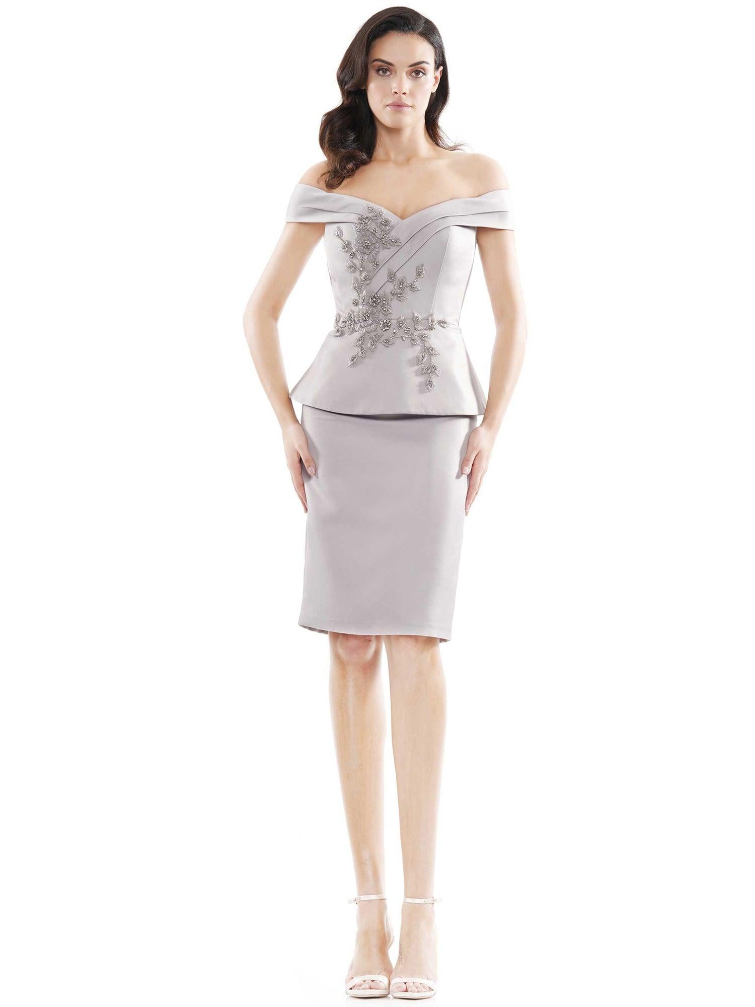 Marsoni Off Shoulder Peplum Short  Dress 1059