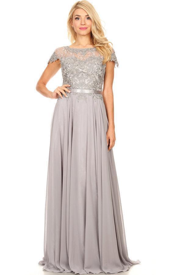 Long Mother of the Bride Beaded Chiffon Formal Gown Sale