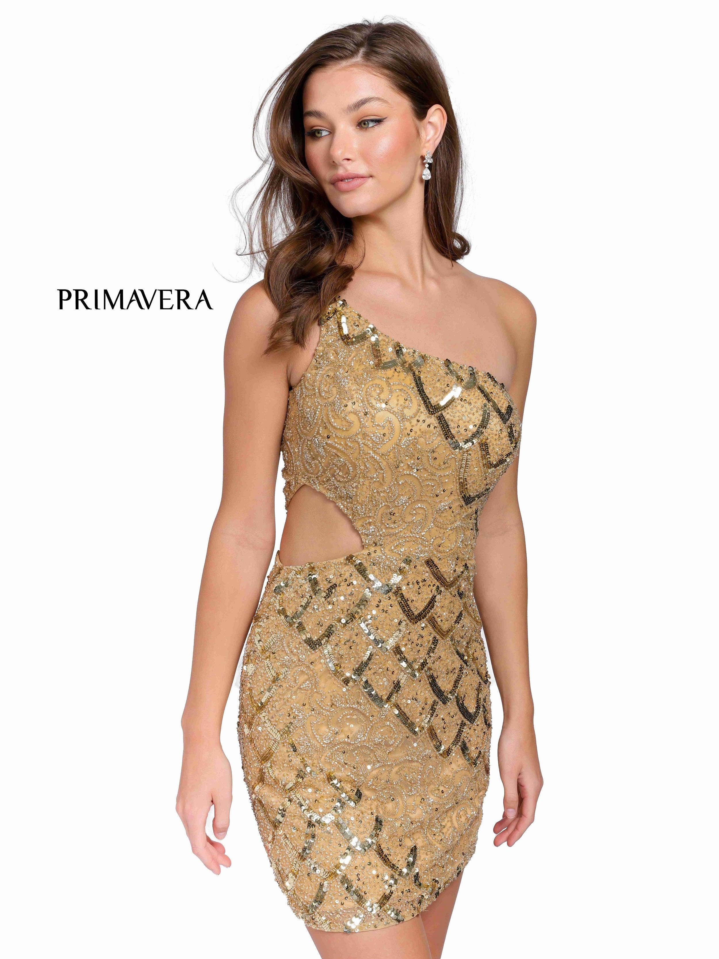 Primavera Couture One Shoulder Short Dress 3504