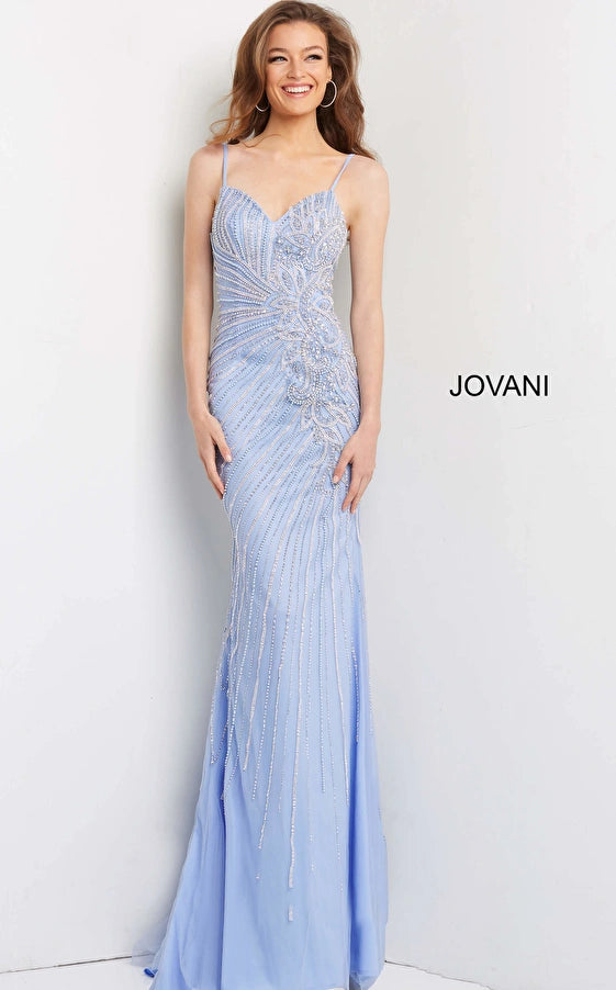 Jovani 06326 Spaghetti Strap Long Evening Dress