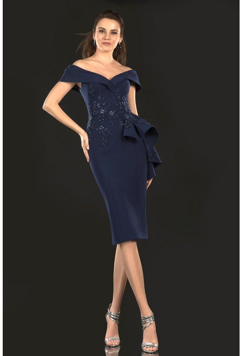 Terani Couture 2021C2625 Short One Shoulder Beaded Dress