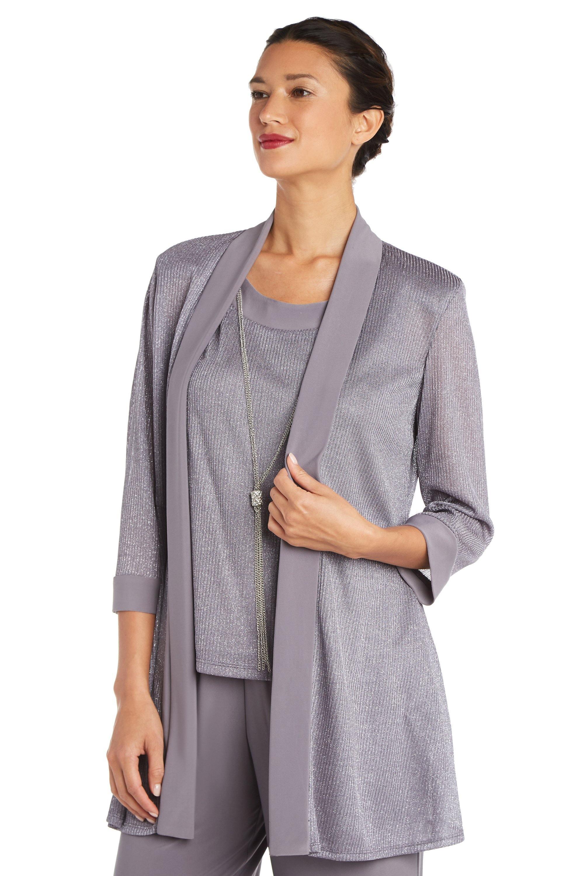 R&M Richards 1782P Formal Metallic Petite Pant Suit Sale