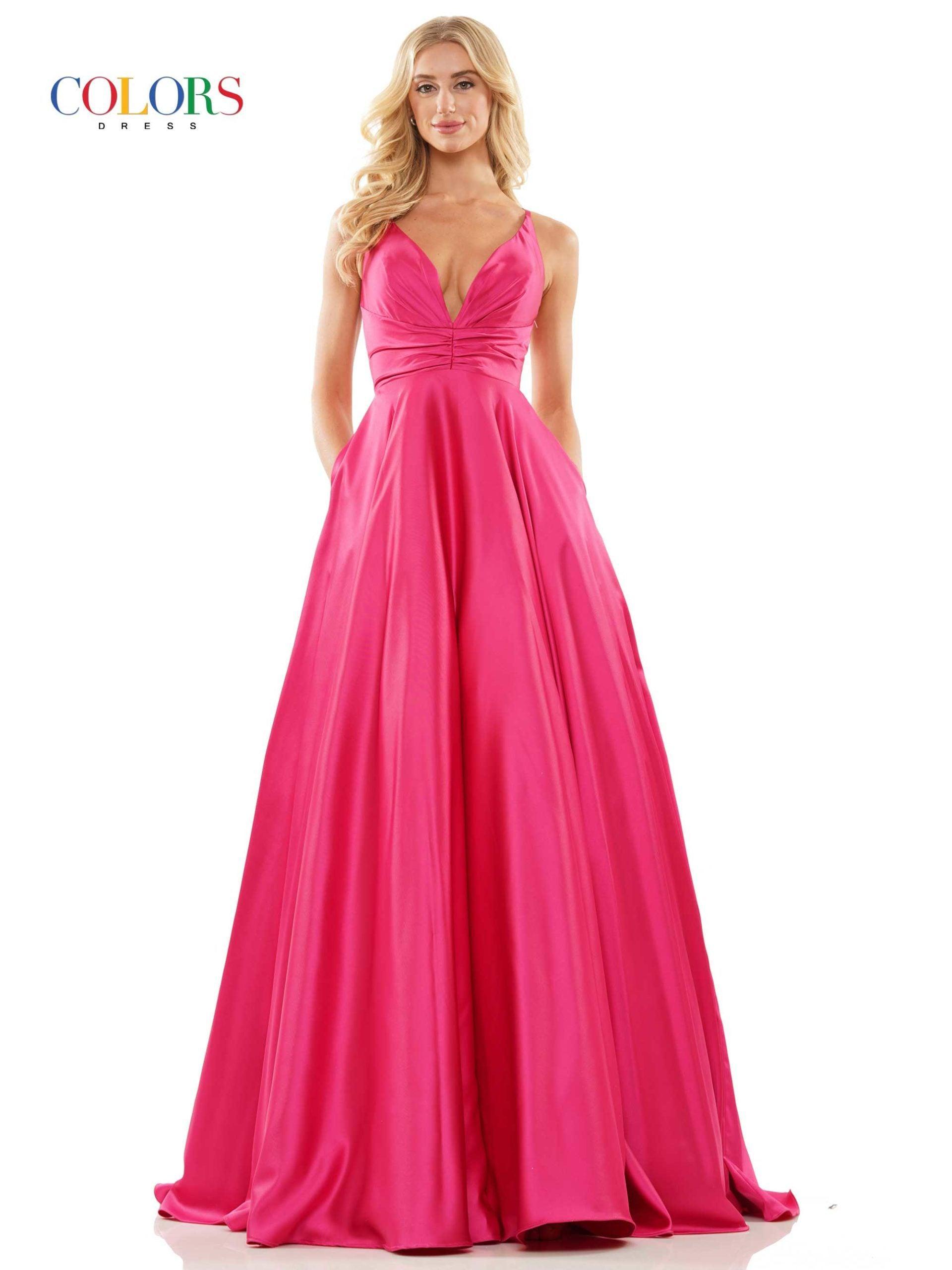 Colors G1089 Colors Long Sleeveless Evening Dress