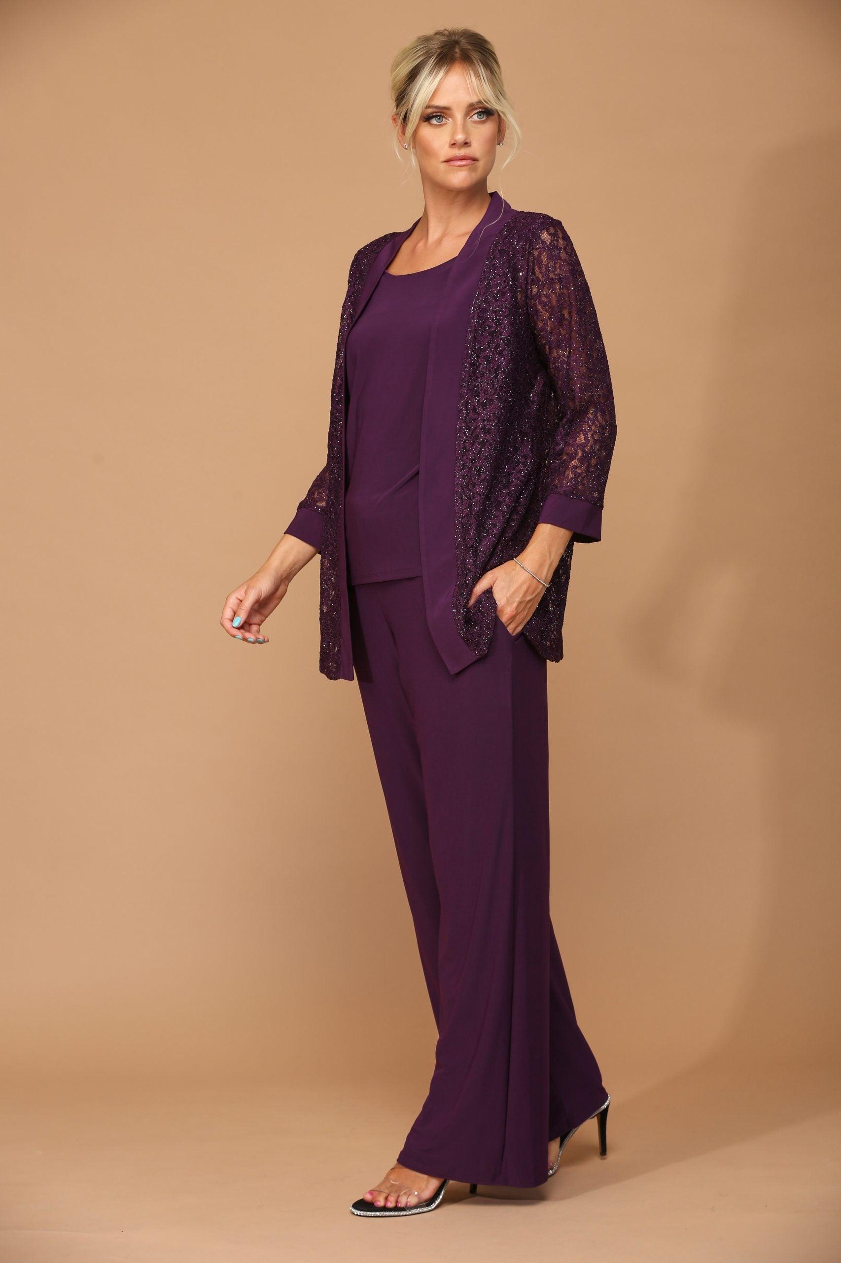 Long Formal Mother of the Bride Jacket Pant Suit Sale