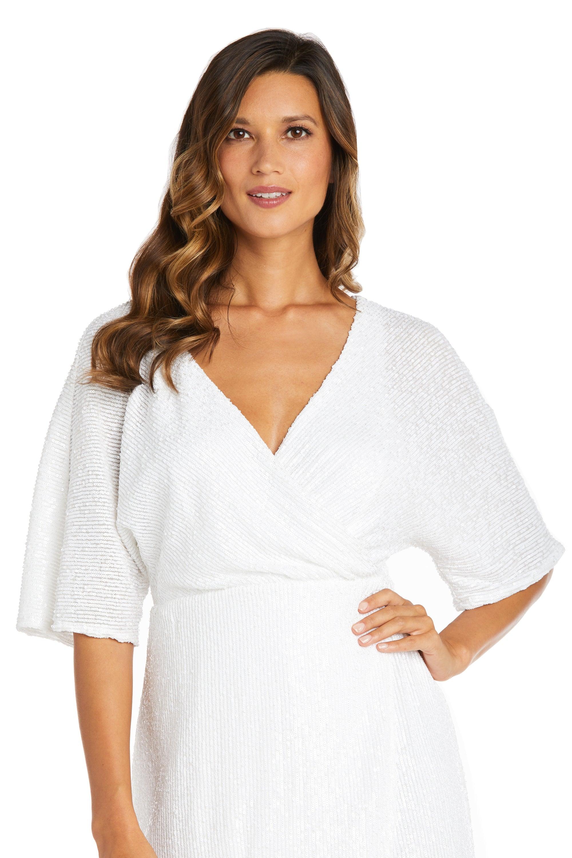 Nightway Wrap Skirt Short Cocktail Dress  22105