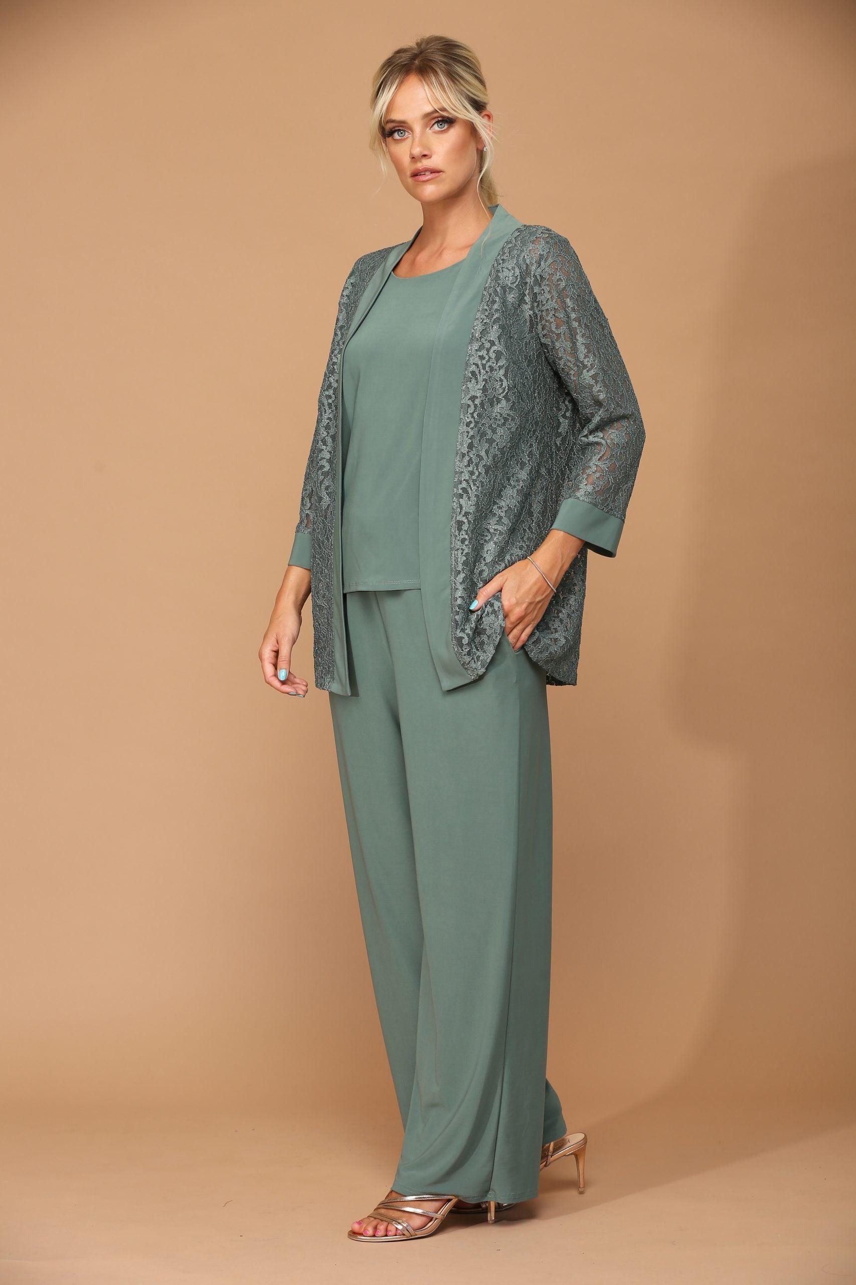 Long Formal Mother of the Bride Jacket Pant Suit Sale
