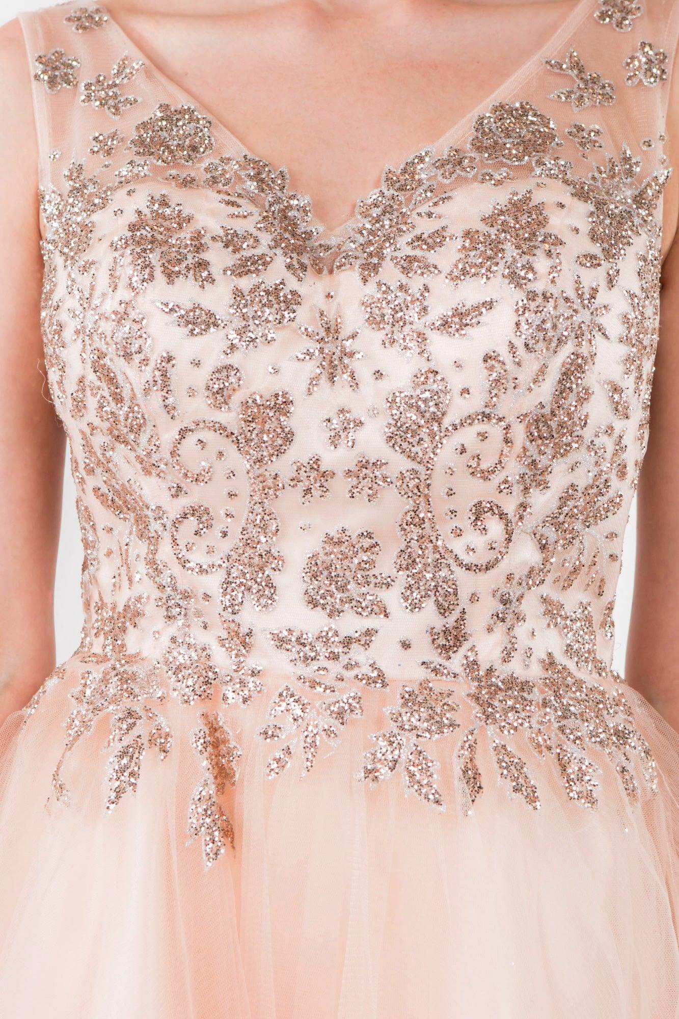 Glitter A Line Short Homecoming Dress