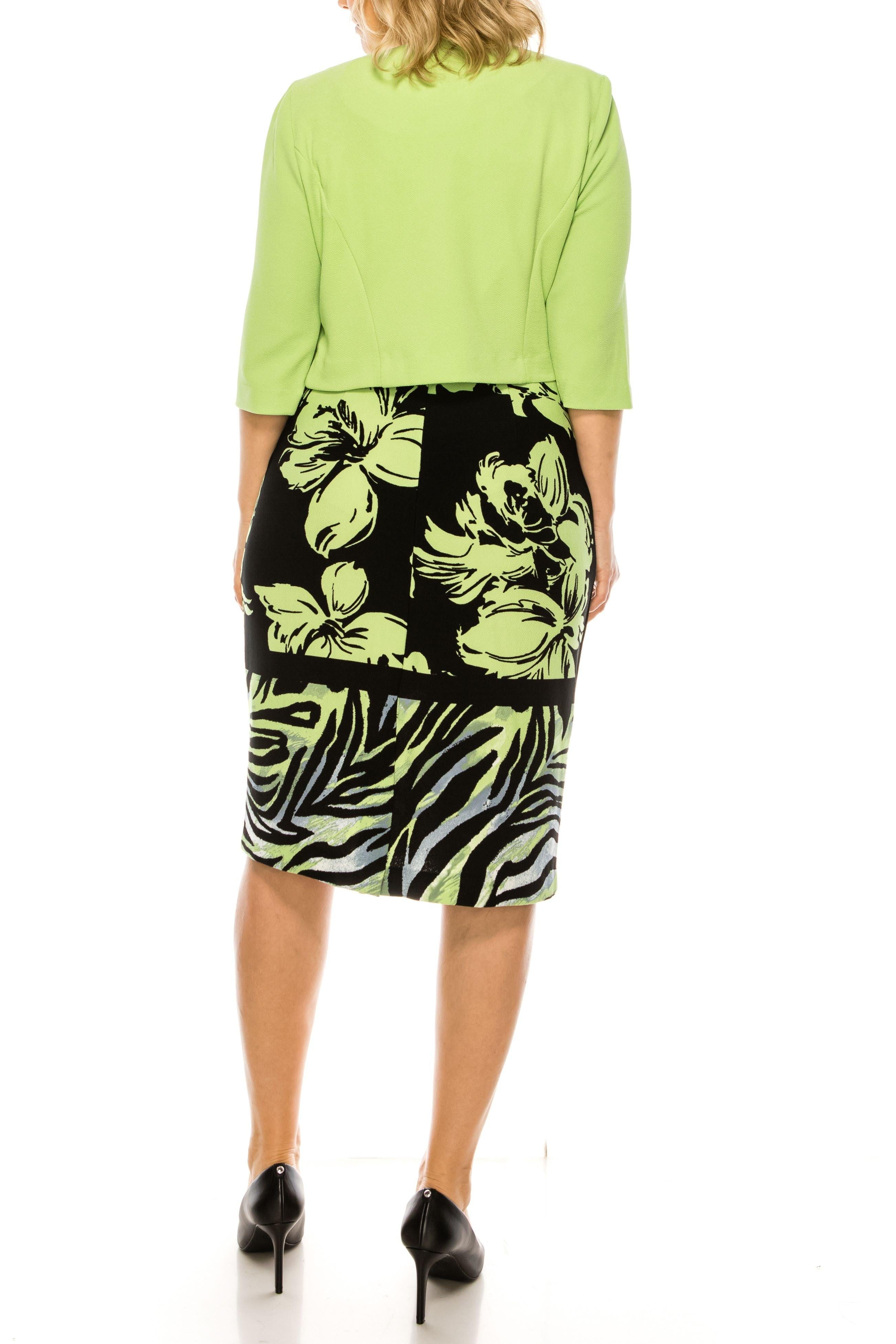 Maya Brooke Short Two Piece Print Jacket Dress 28595