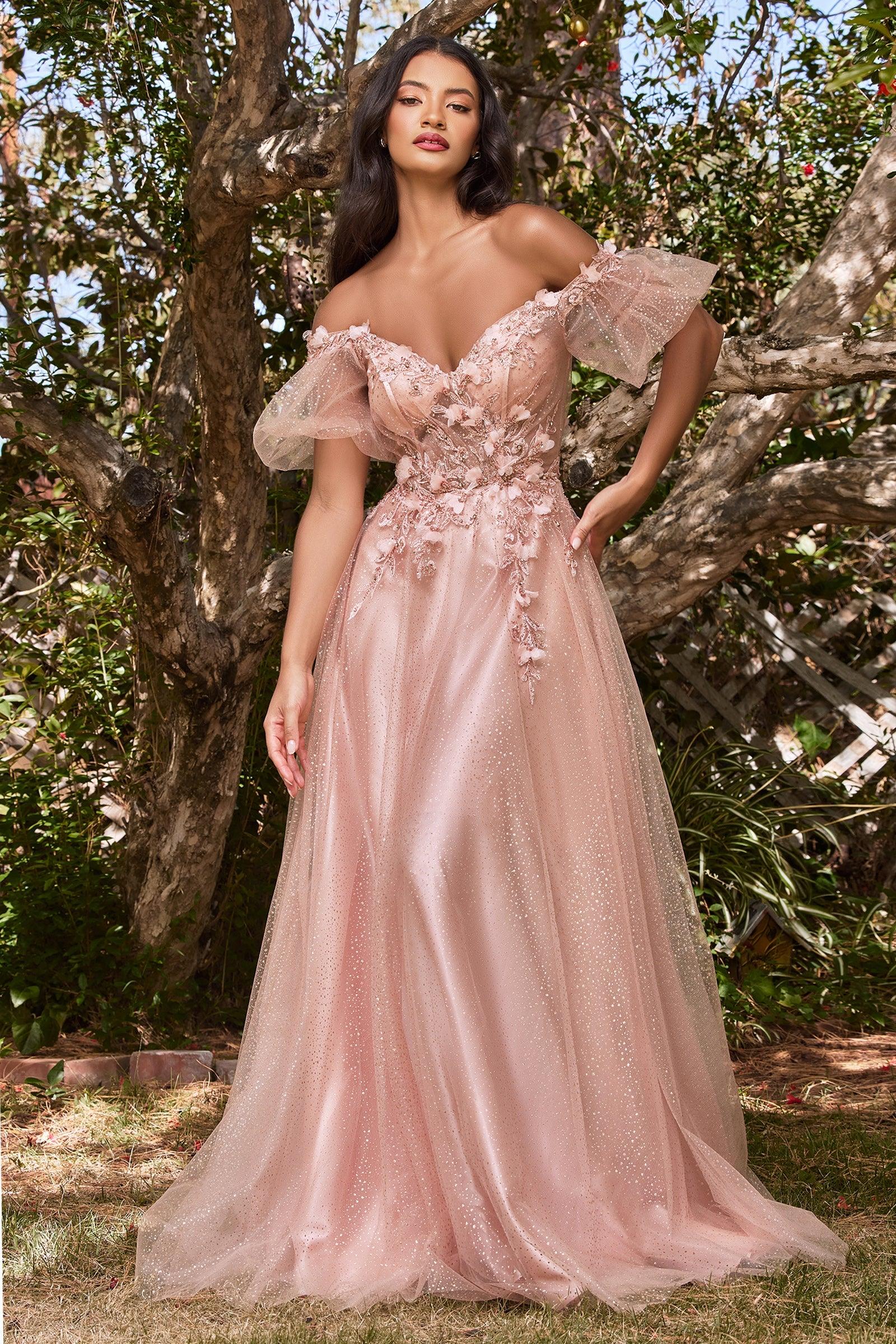 Cinderella Divine CD0197 Off Shoulder Long Formal Gown Sale