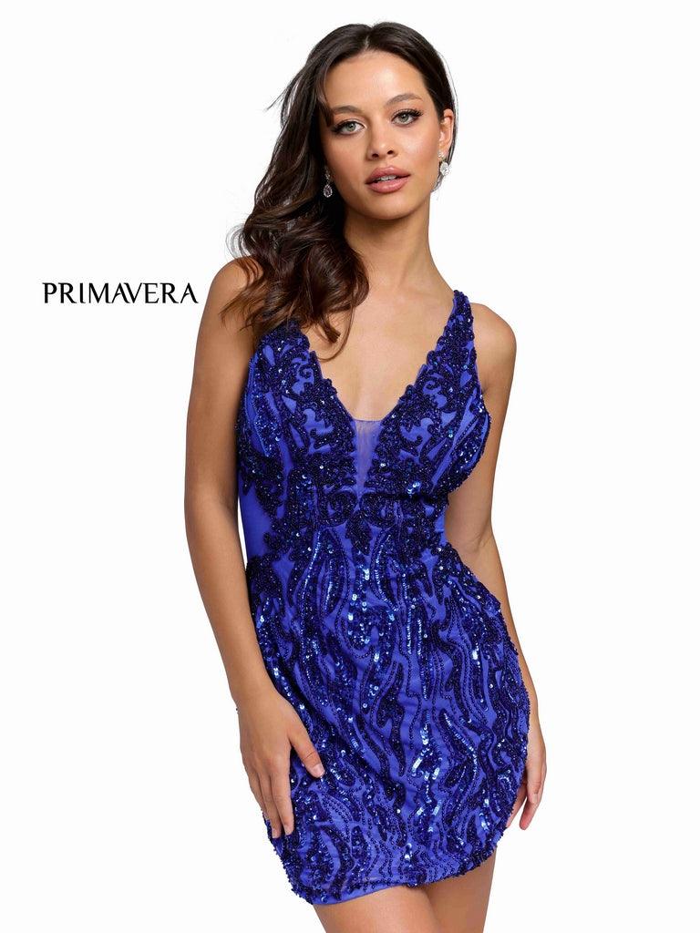 Primavera Couture Prom Short Beaded Dress 3822
