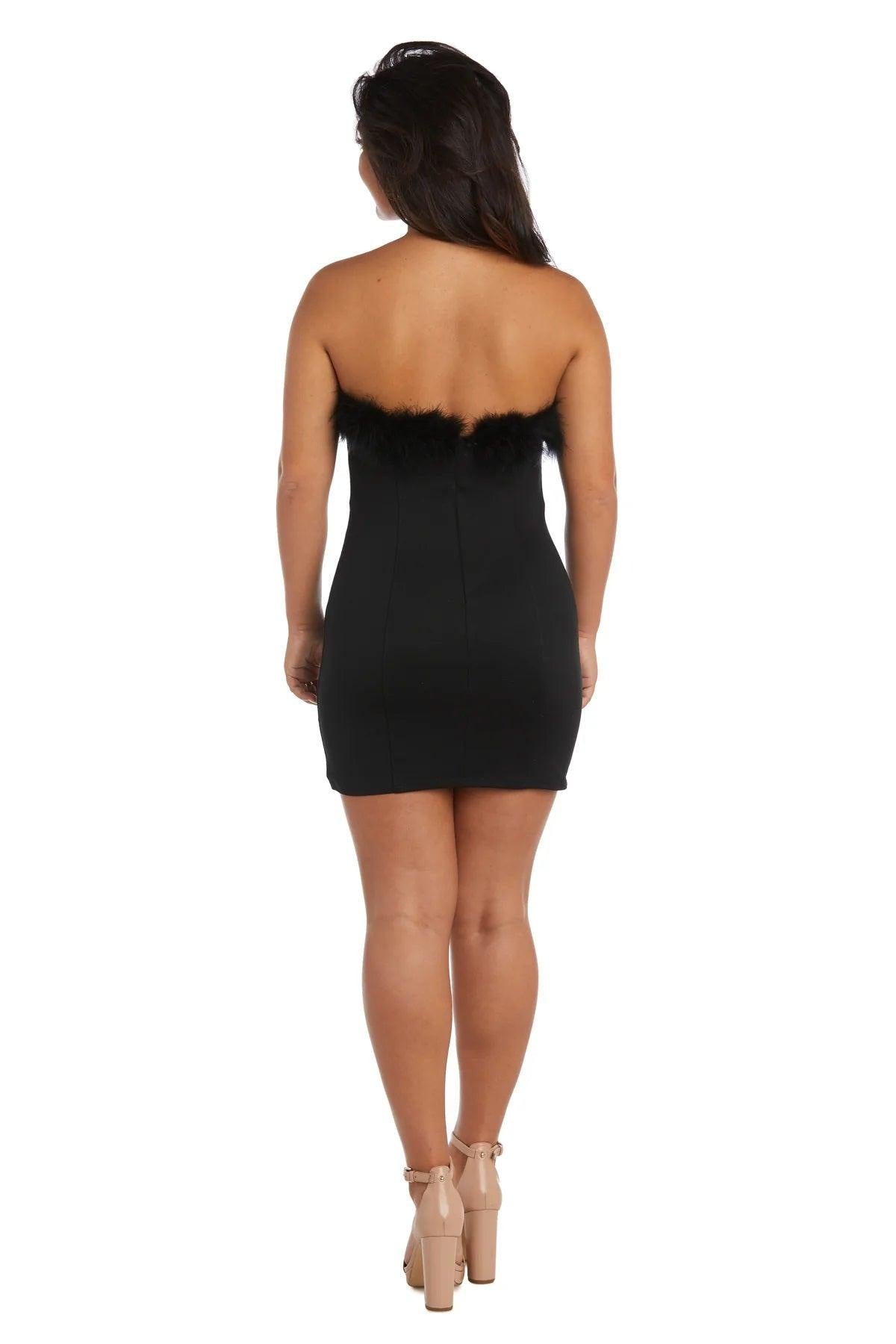 Morgan & Co 10013N Short Strapless Prom Dress