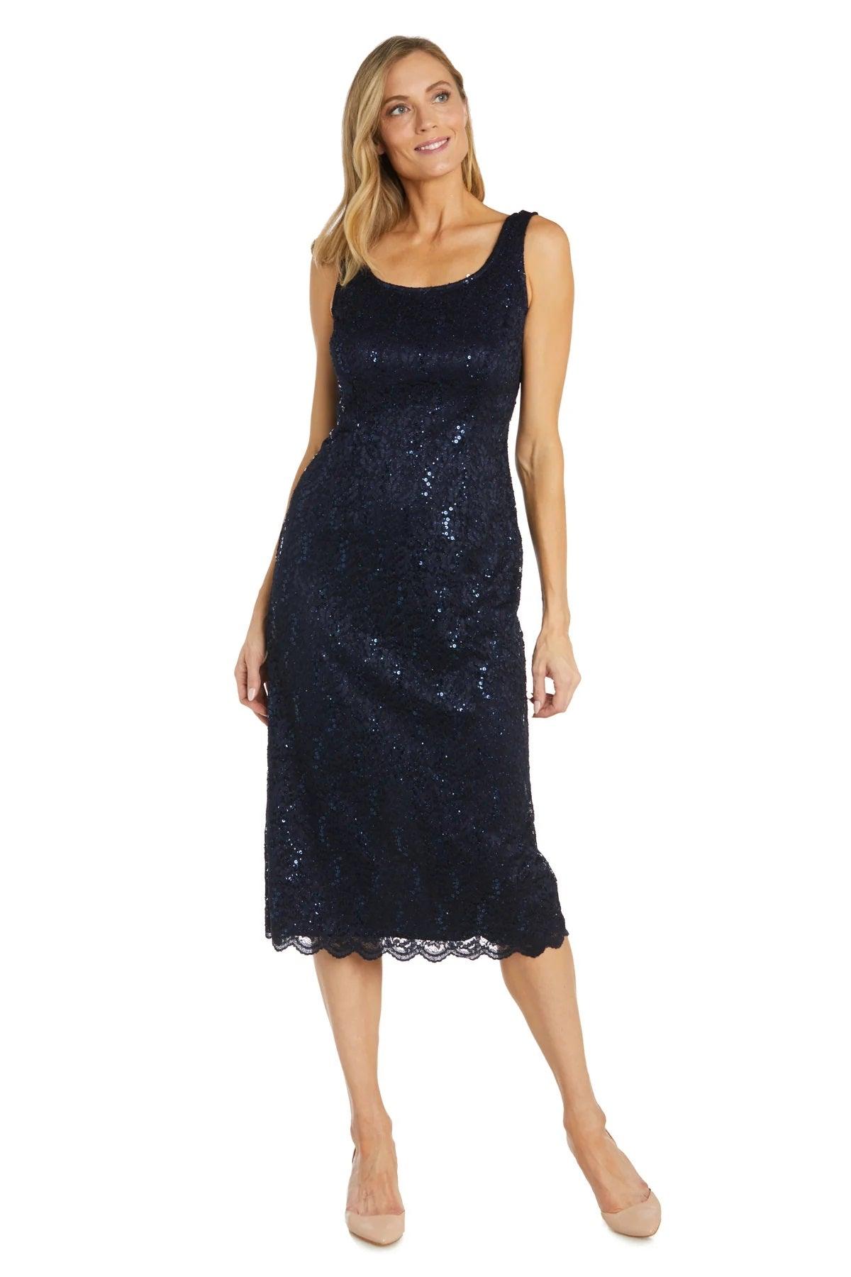 R&M Richards 9285 Mother of the Bride Lace Jacket Midi Dress Sale