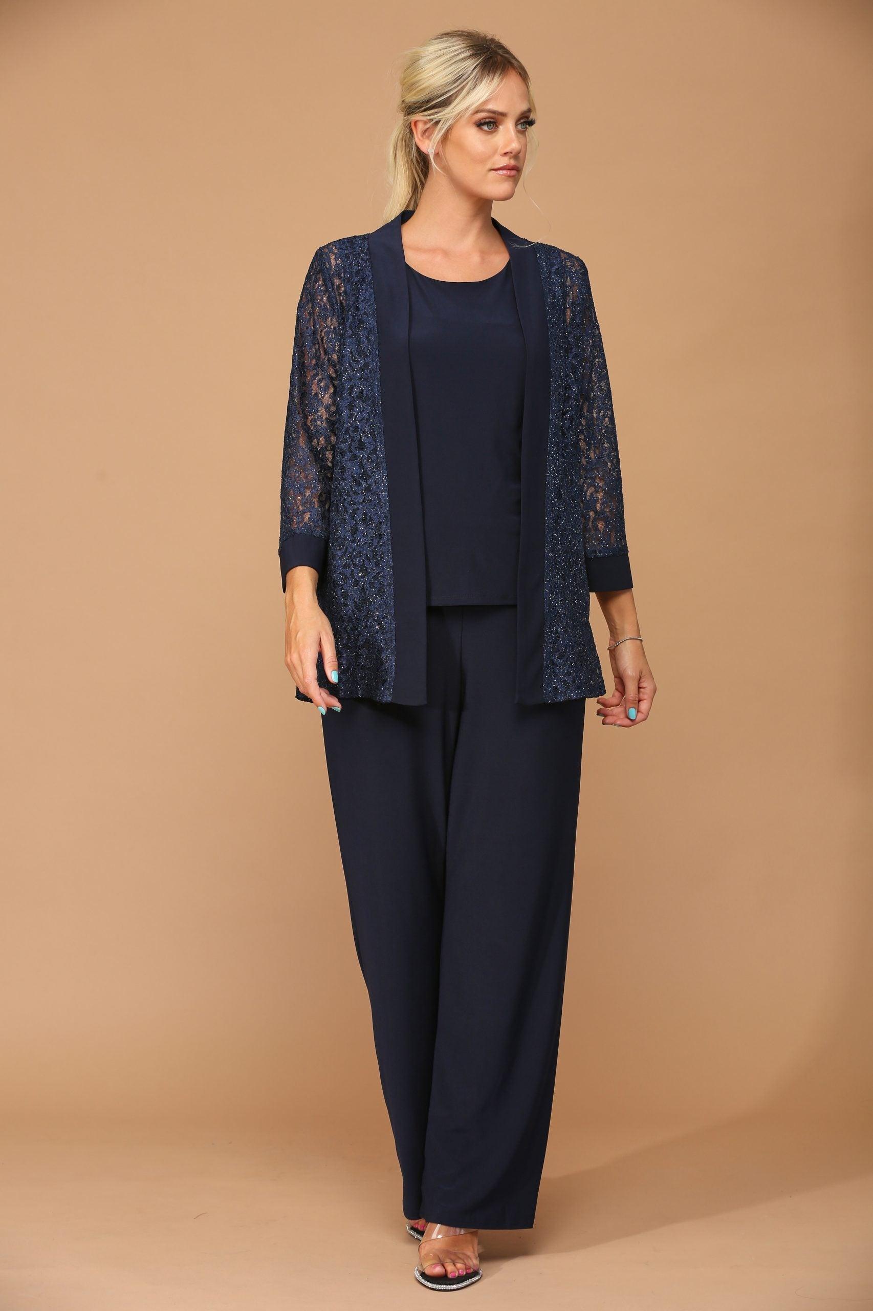 Long Formal Mother of the Bride Jacket Pant Suit Sale