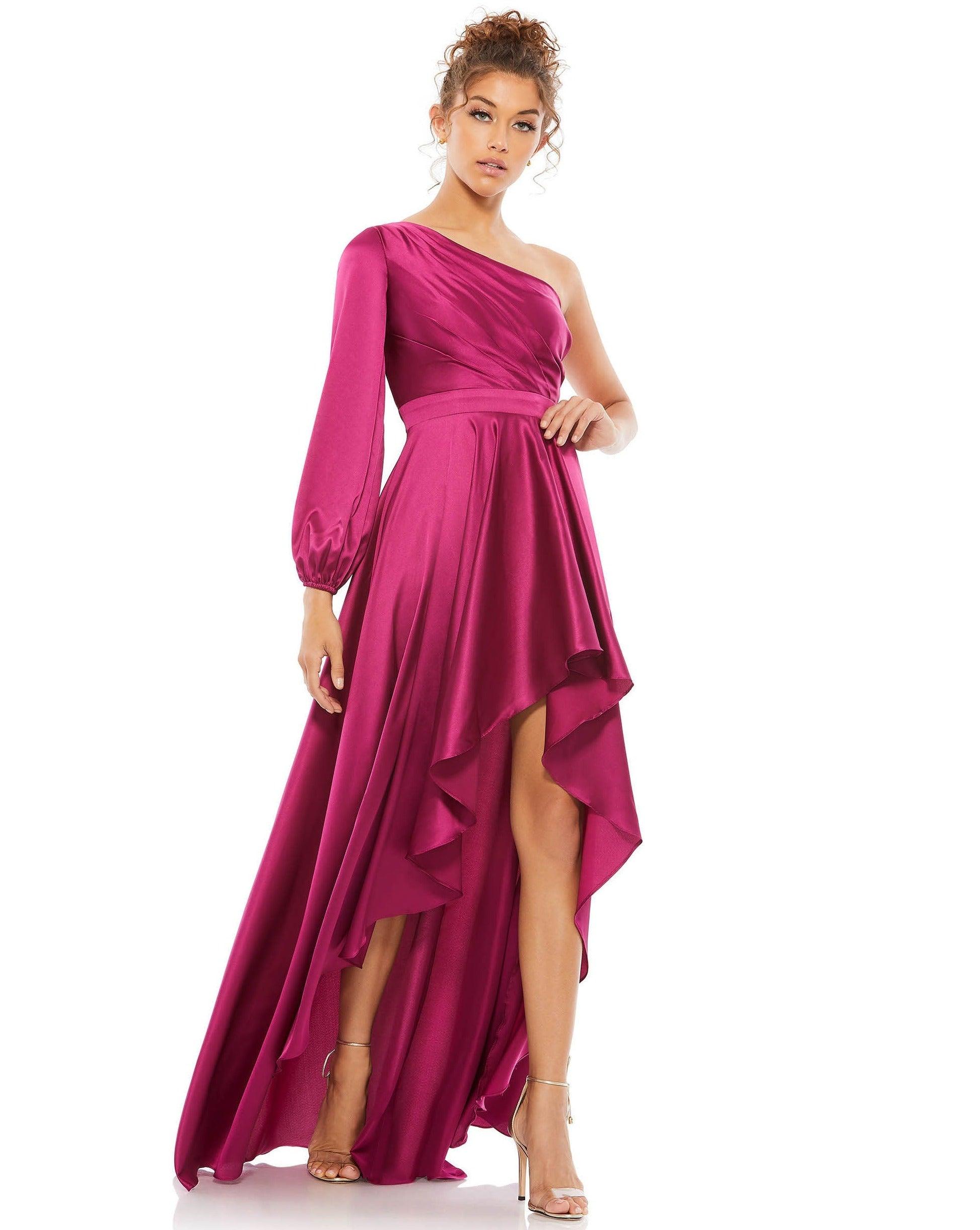 Mac Duggal 49141 High Low One Shoulder Dress