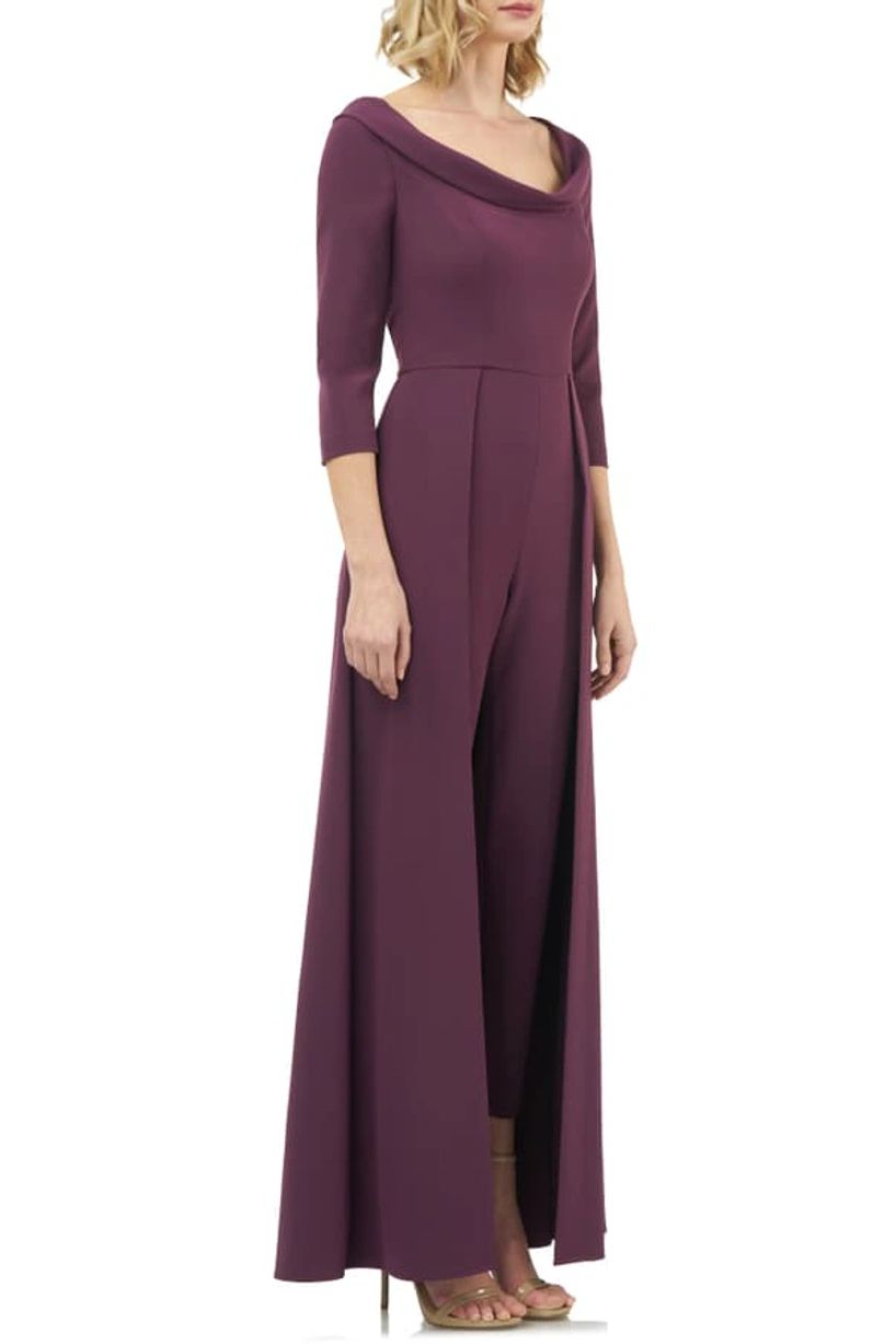 Kay Unger 5541104 Long 3/4 Sleeve Jumpsuit Formal