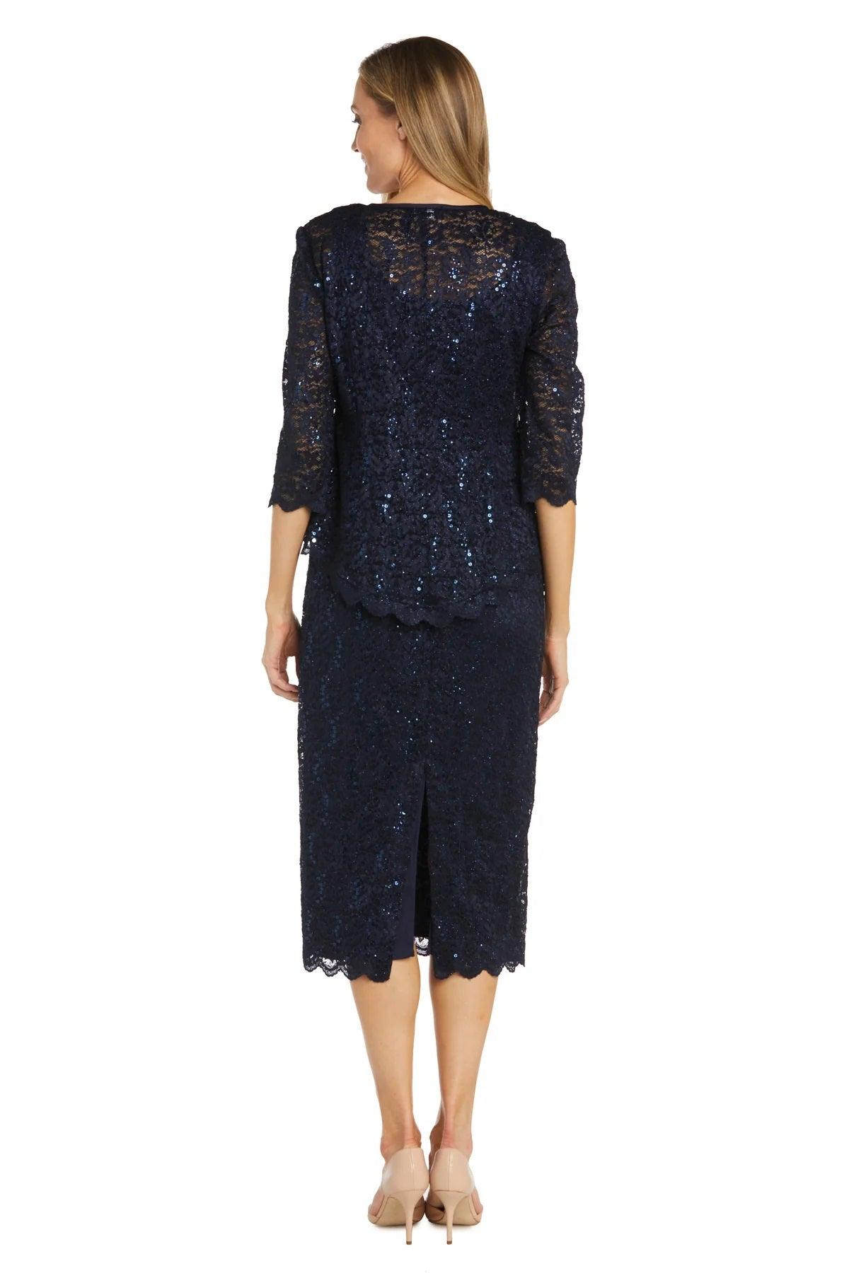 R&M Richards 9285 Mother of the Bride Lace Jacket Midi Dress Sale