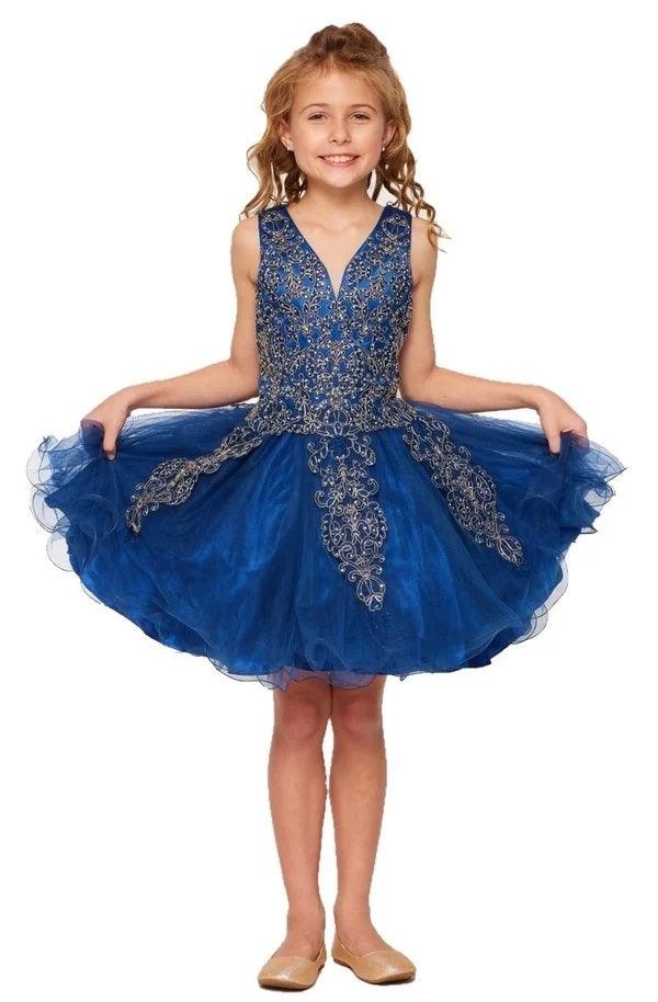 Short Sleeveless Flower Girl Dress
