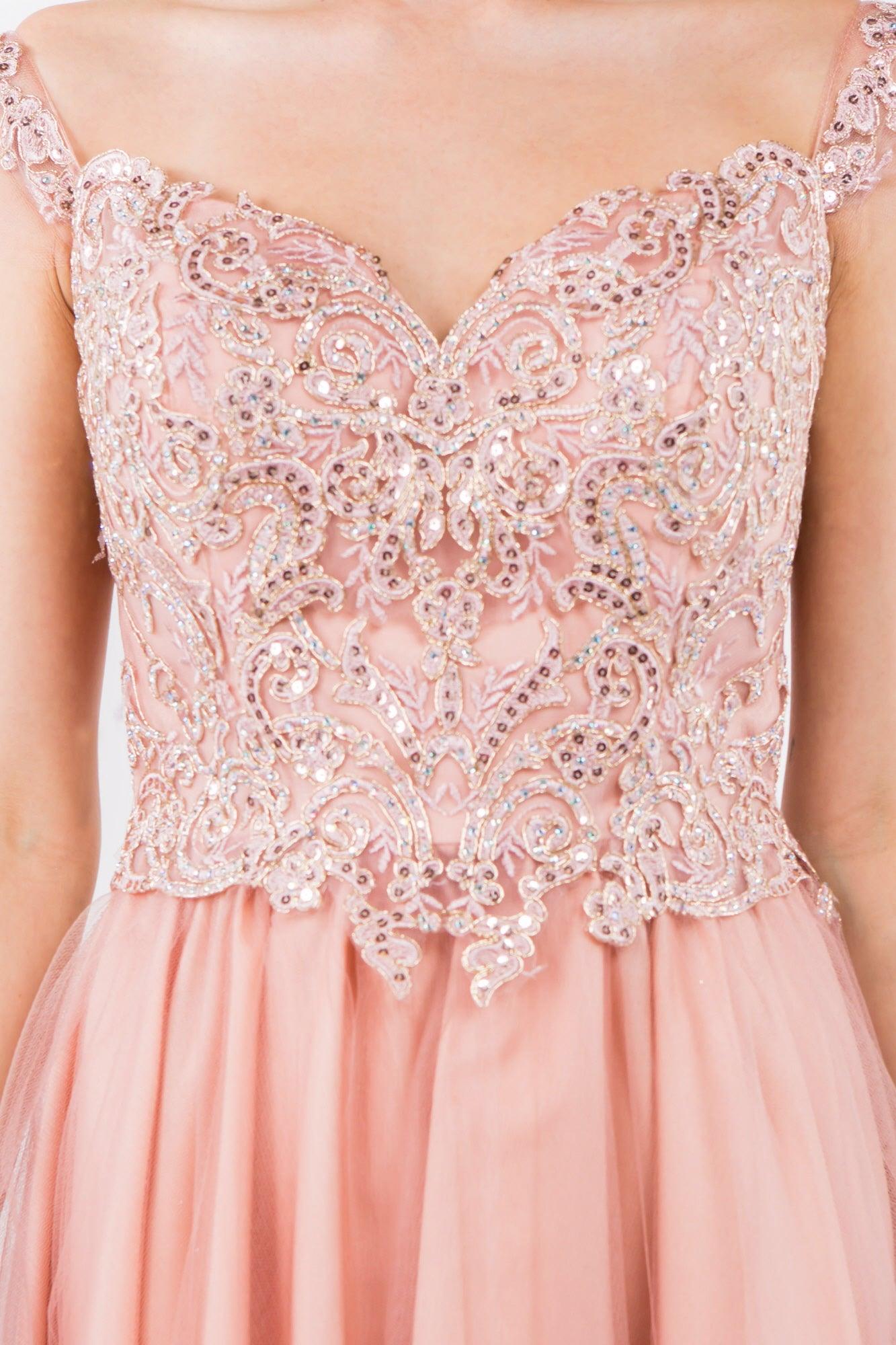 Embroidered Ruffle Short Homecoming Dress