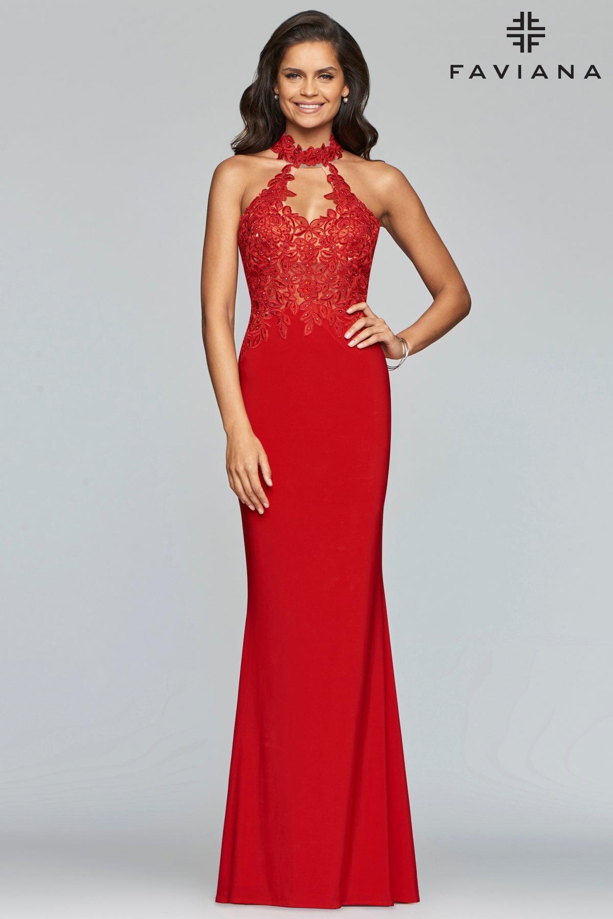 Faviana Sleeveless Long Formal Gown Sale