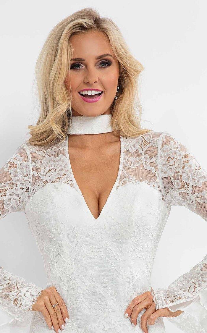 Rachel Allan Short Homecoming Lace Dress L1193