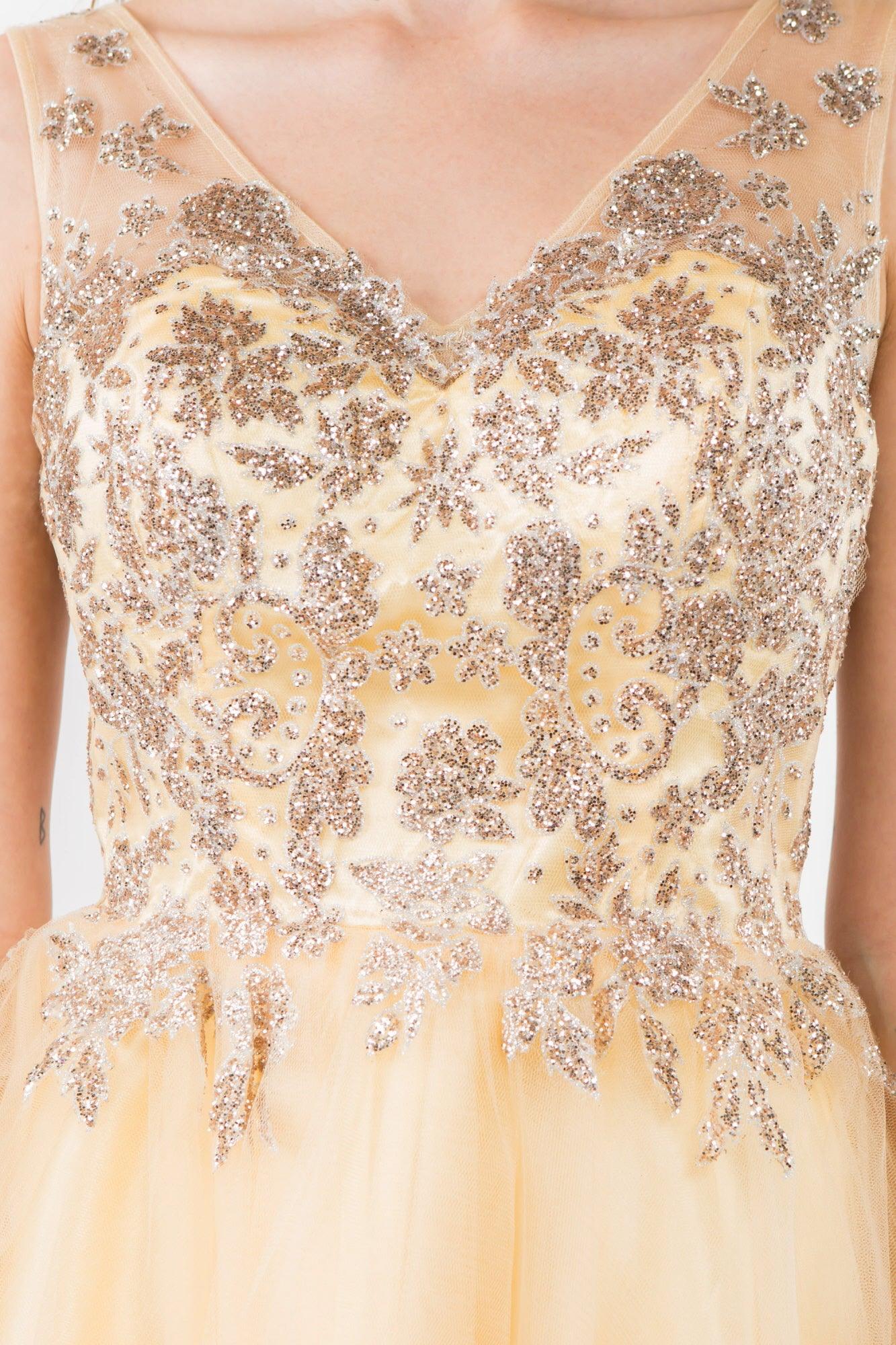 Glitter A Line Short Homecoming Dress