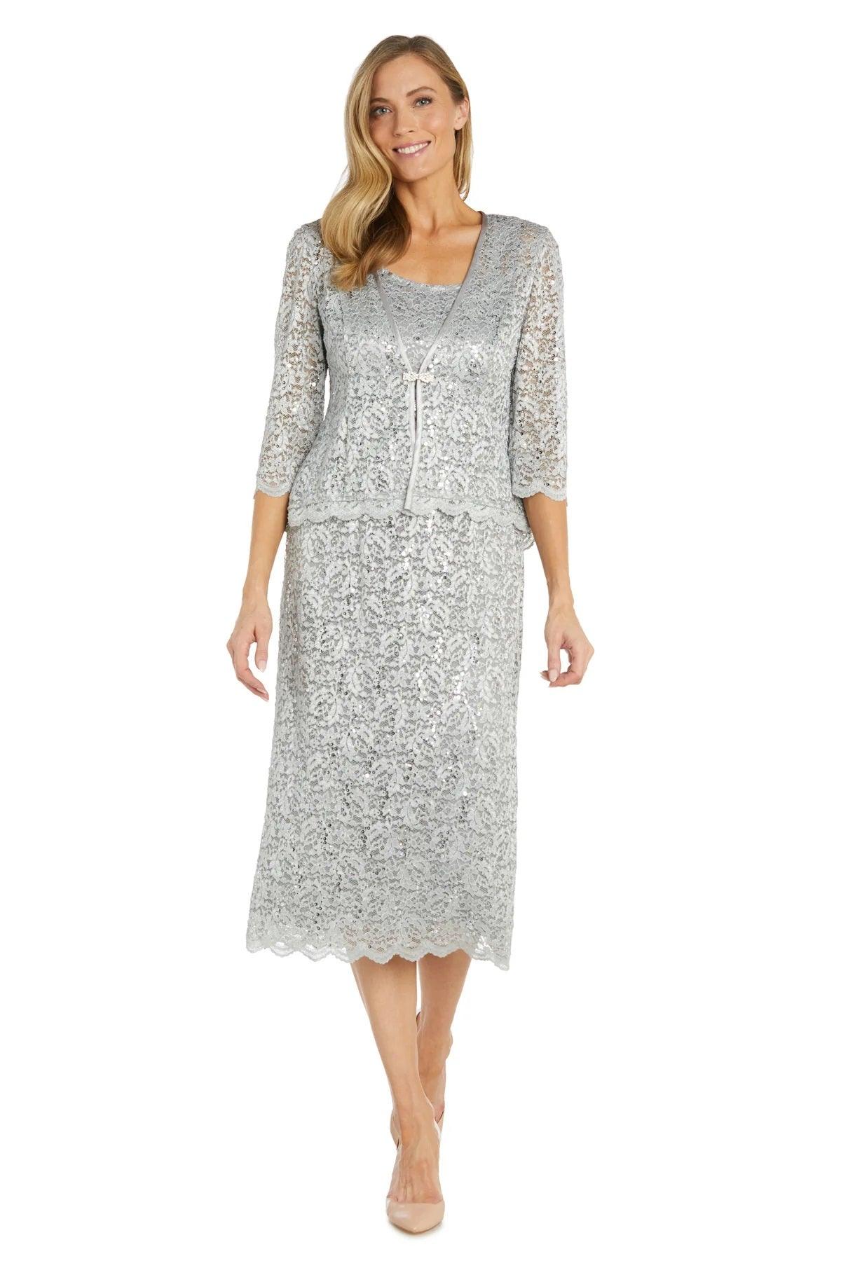 R&M Richards 9285 Mother of the Bride Lace Jacket Midi Dress Sale