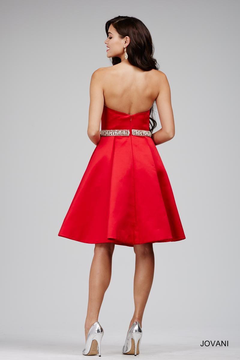 Jovani 25470 Strapless Short Prom Dress