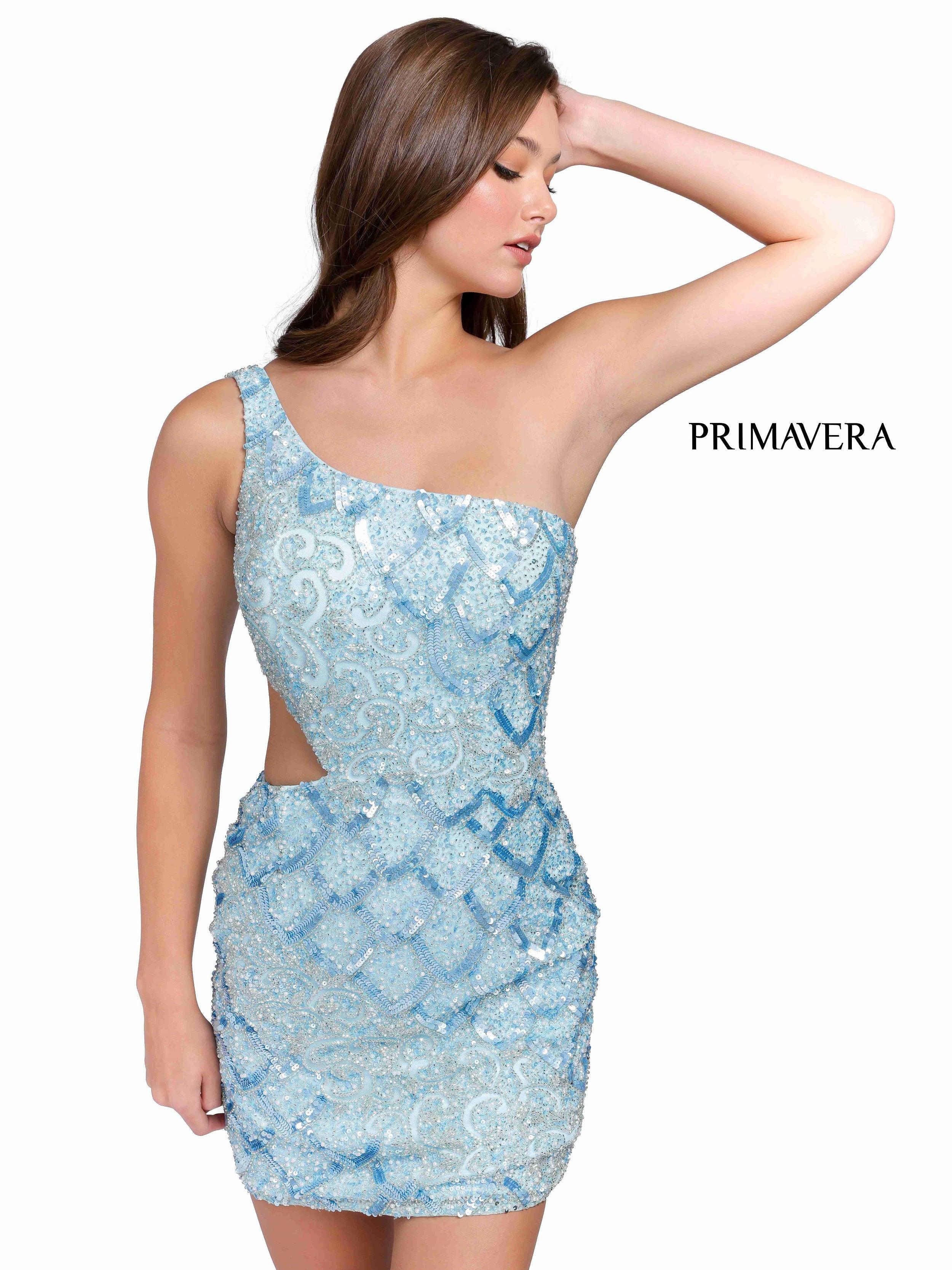 Primavera Couture One Shoulder Short Dress 3504