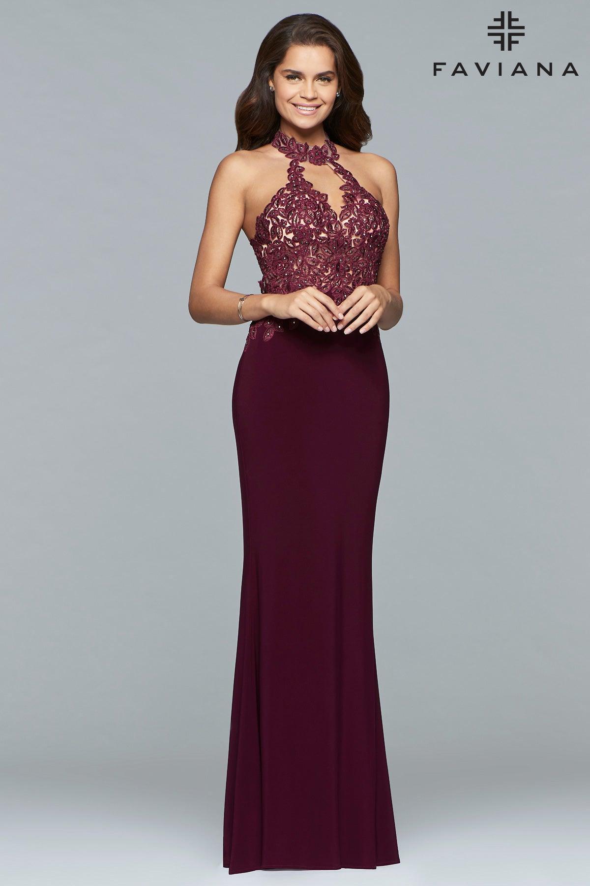 Faviana Sleeveless Long Formal Gown Sale