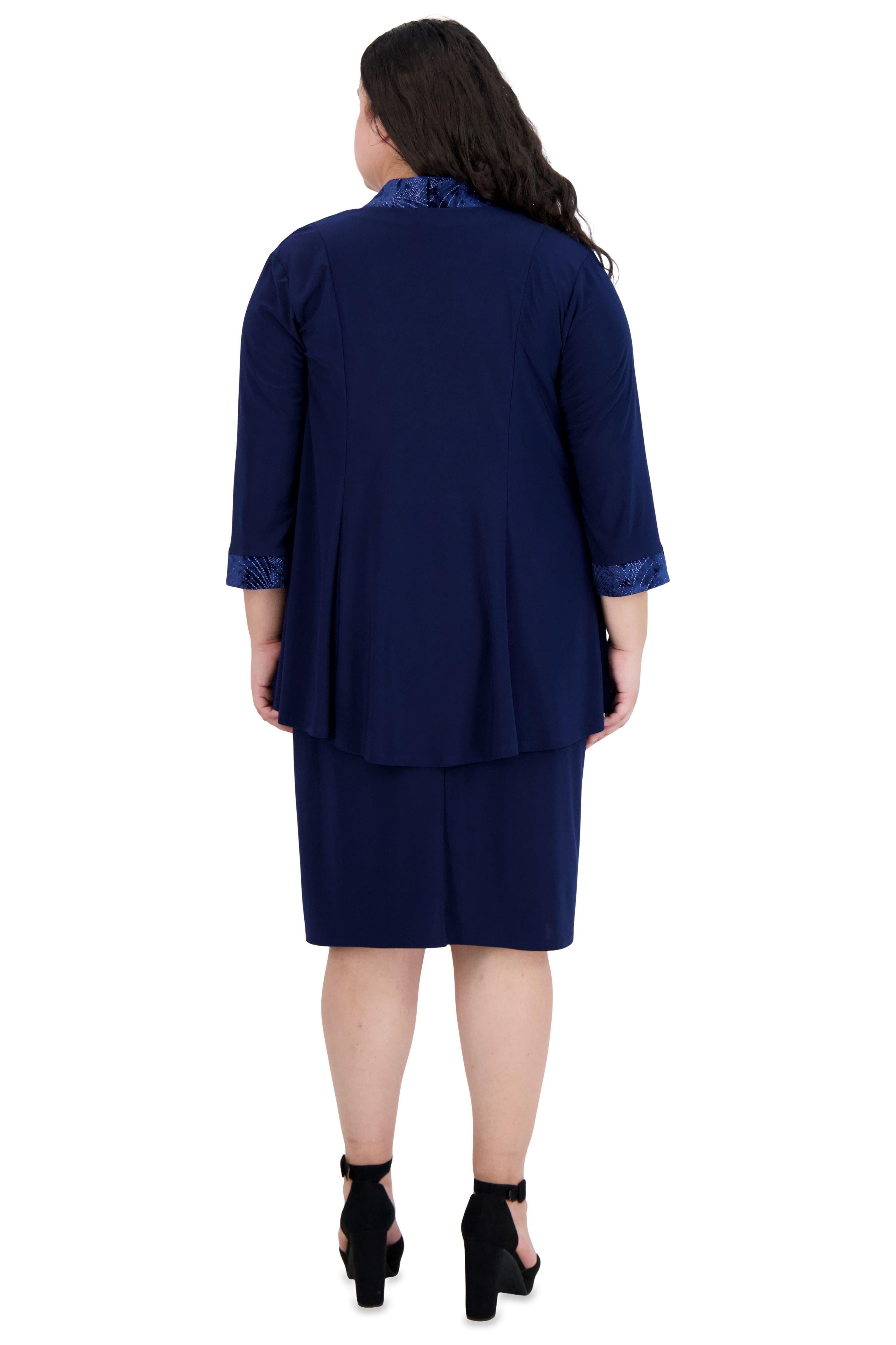 R&M Richards 9205W Short Plus Sie Two Piece Dress